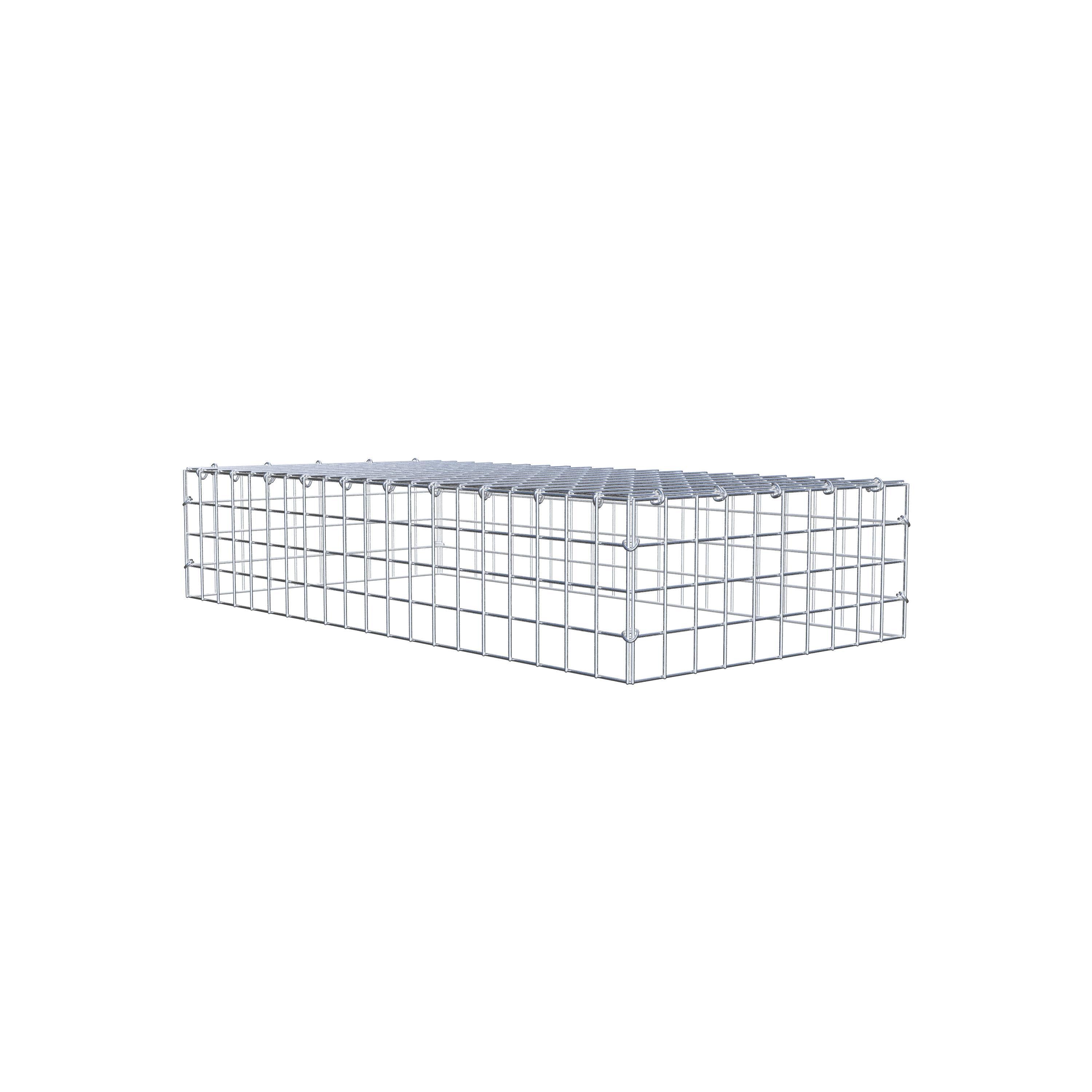 Anbaugabione Typ 3 100 cm x 20 cm x 50 cm (L x H x T), Maschenweite 5 cm x 5 cm, C-Ring