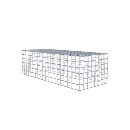 Monteret gabion type 3 100 cm x 30 cm x 40 cm (L x H x D), maskestørrelse 5 cm x 5 cm, C-ring