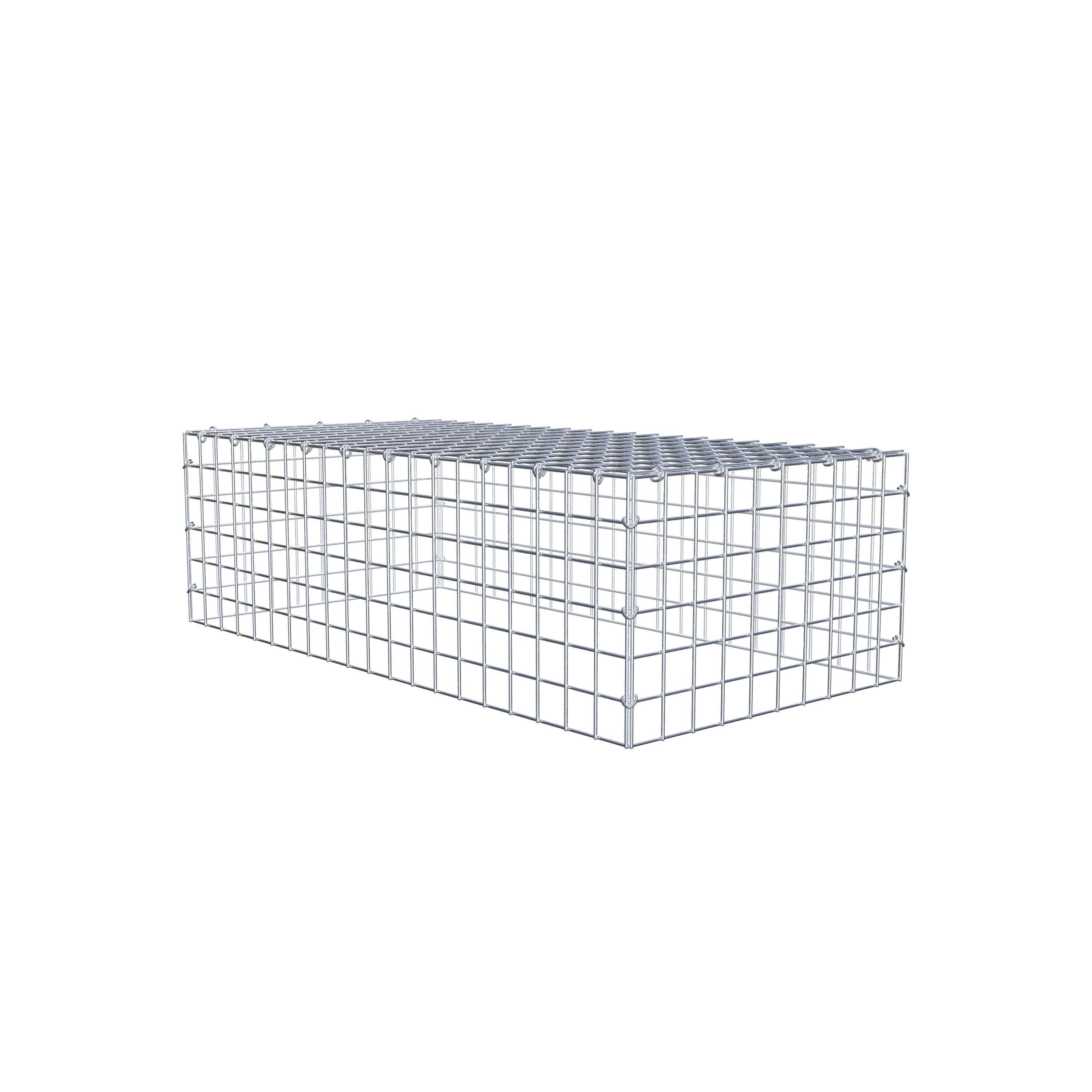 Gabion monté type 3 100 cm x 30 cm x 50 cm (L x H x P), maillage 5 cm x 5 cm, anneau en C