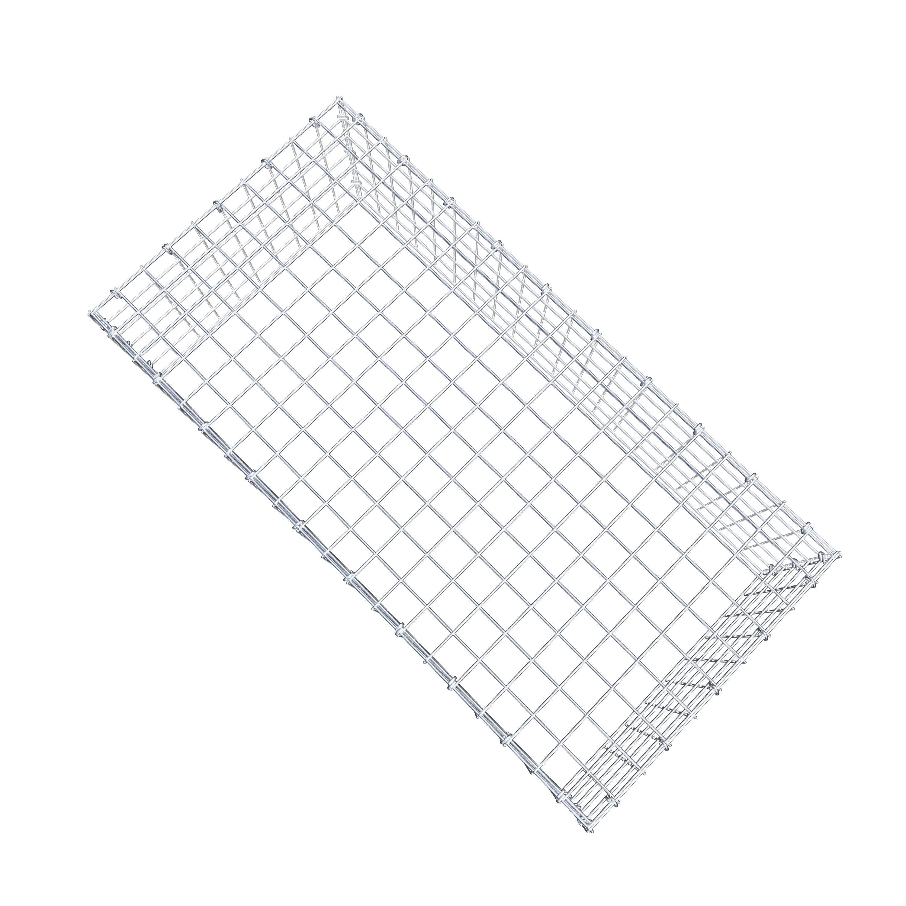 Gabion monté type 3 100 cm x 30 cm x 50 cm (L x H x P), maillage 5 cm x 5 cm, anneau en C