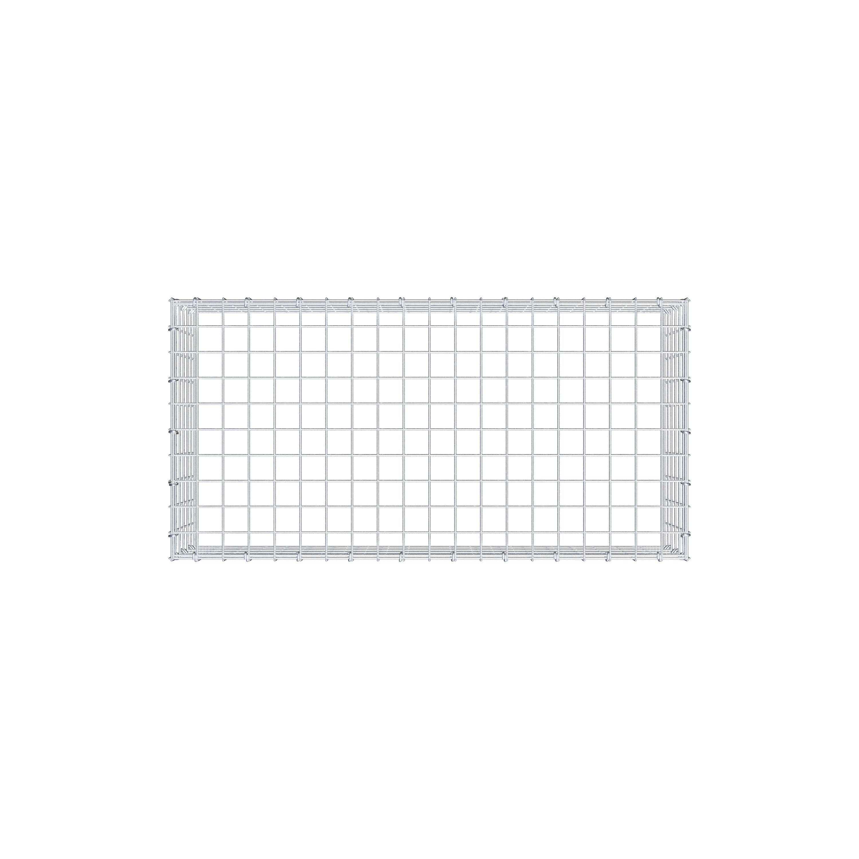 Gabion monté type 3 100 cm x 30 cm x 50 cm (L x H x P), maillage 5 cm x 5 cm, anneau en C