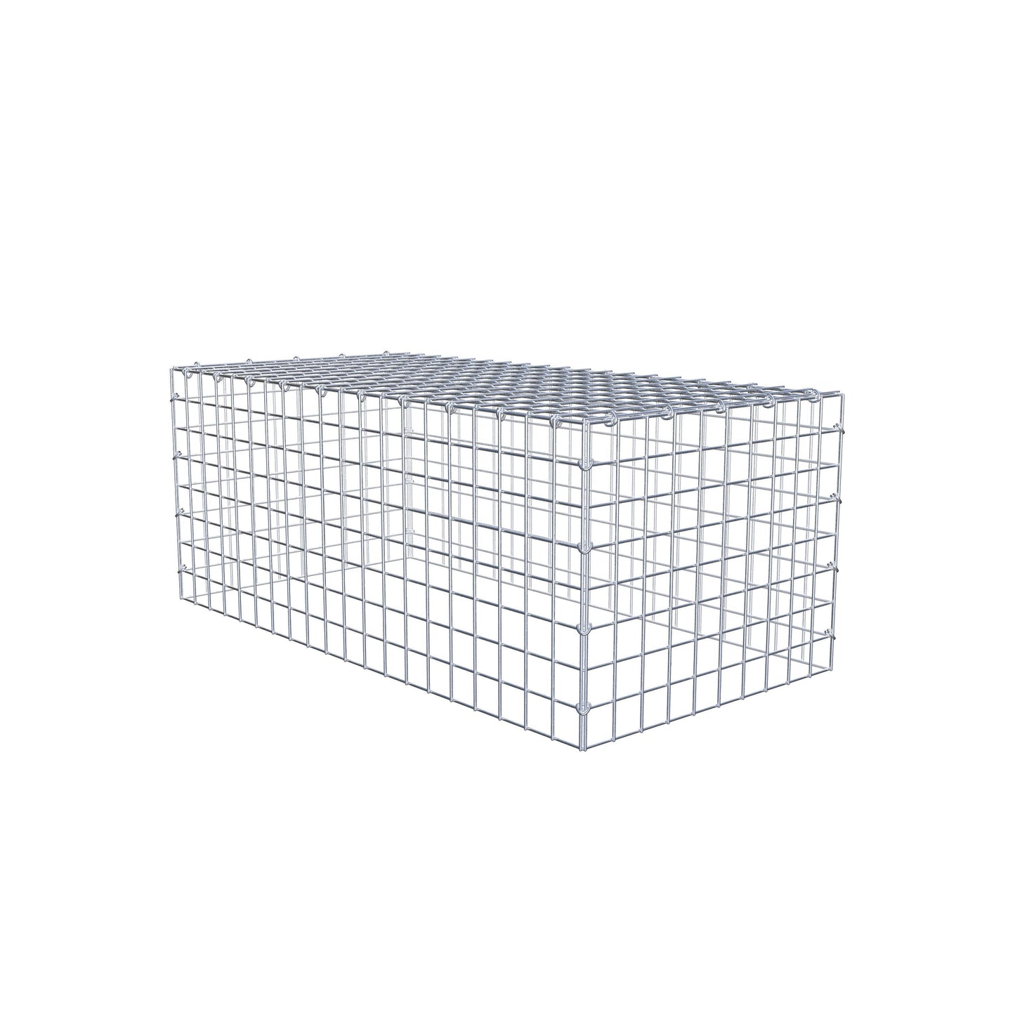 Mounted gabion type 3 100 cm x 40 cm x 50 cm (L x H x D), mesh size 5 cm x 5 cm, C-ring