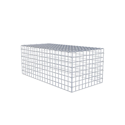 Mounted gabion type 3 100 cm x 40 cm x 50 cm (L x H x D), mesh size 5 cm x 5 cm, C-ring