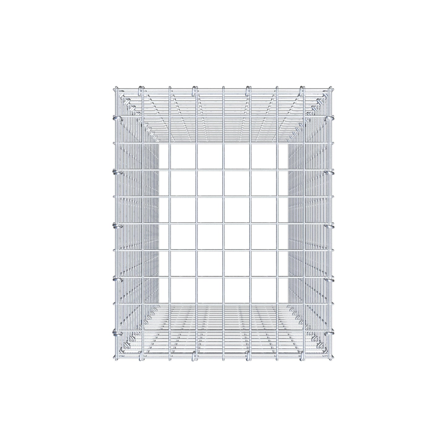 Mounted gabion type 3 100 cm x 40 cm x 50 cm (L x H x D), mesh size 5 cm x 5 cm, C-ring