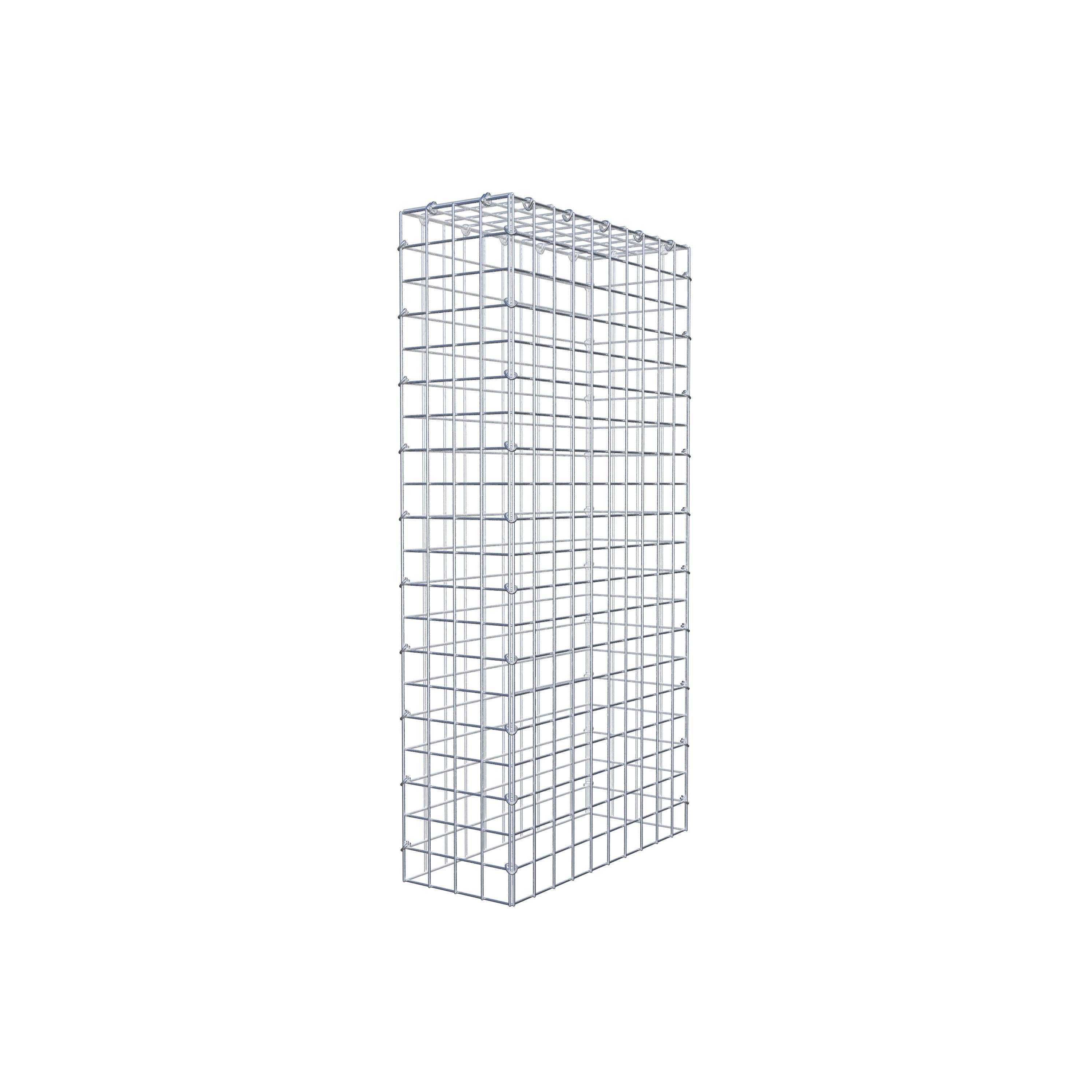 Gabion monté type 3 100 cm x 50 cm x 20 cm (L x H x P), maillage 5 cm x 5 cm, anneau en C