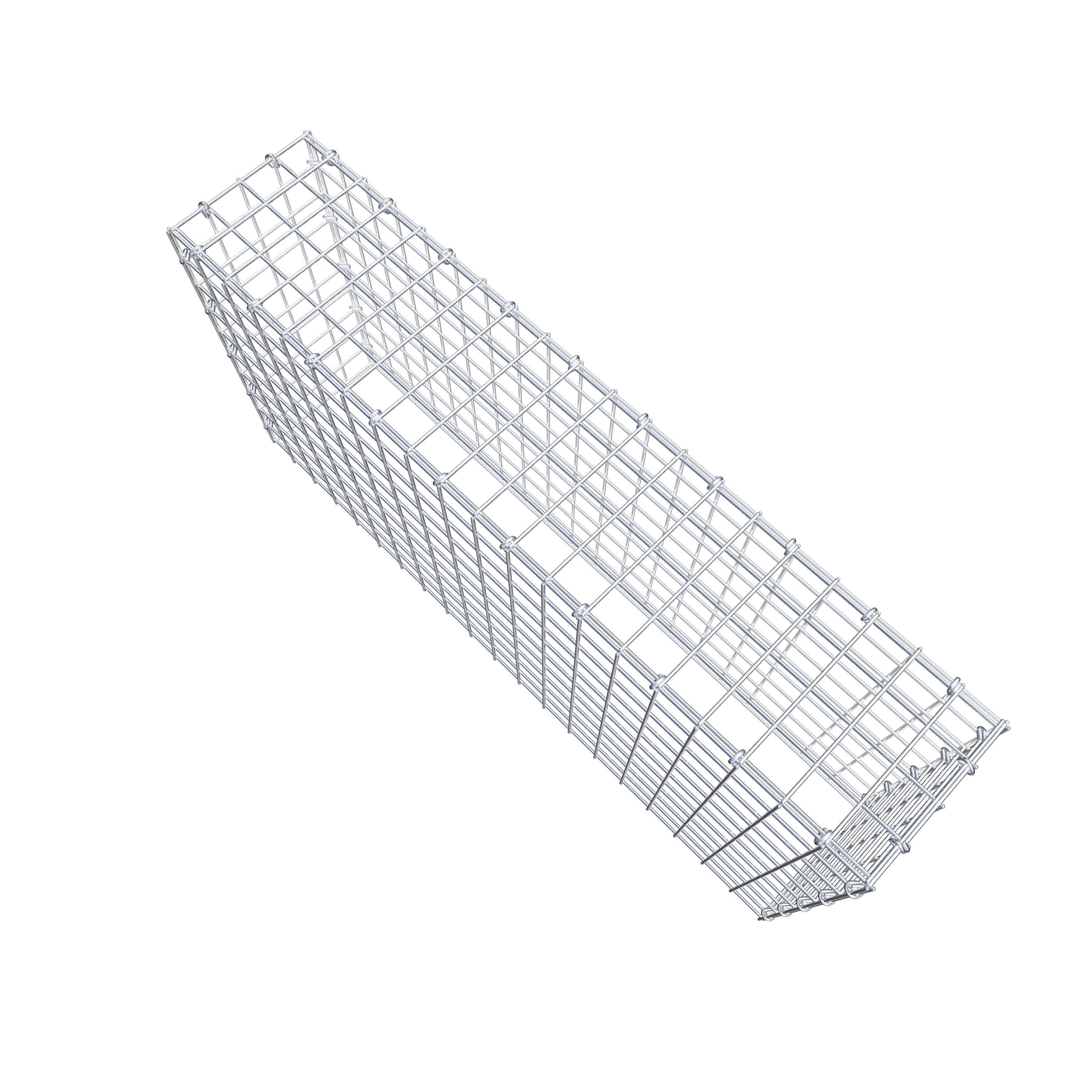 Gabion monté type 3 100 cm x 50 cm x 20 cm (L x H x P), maillage 5 cm x 5 cm, anneau en C