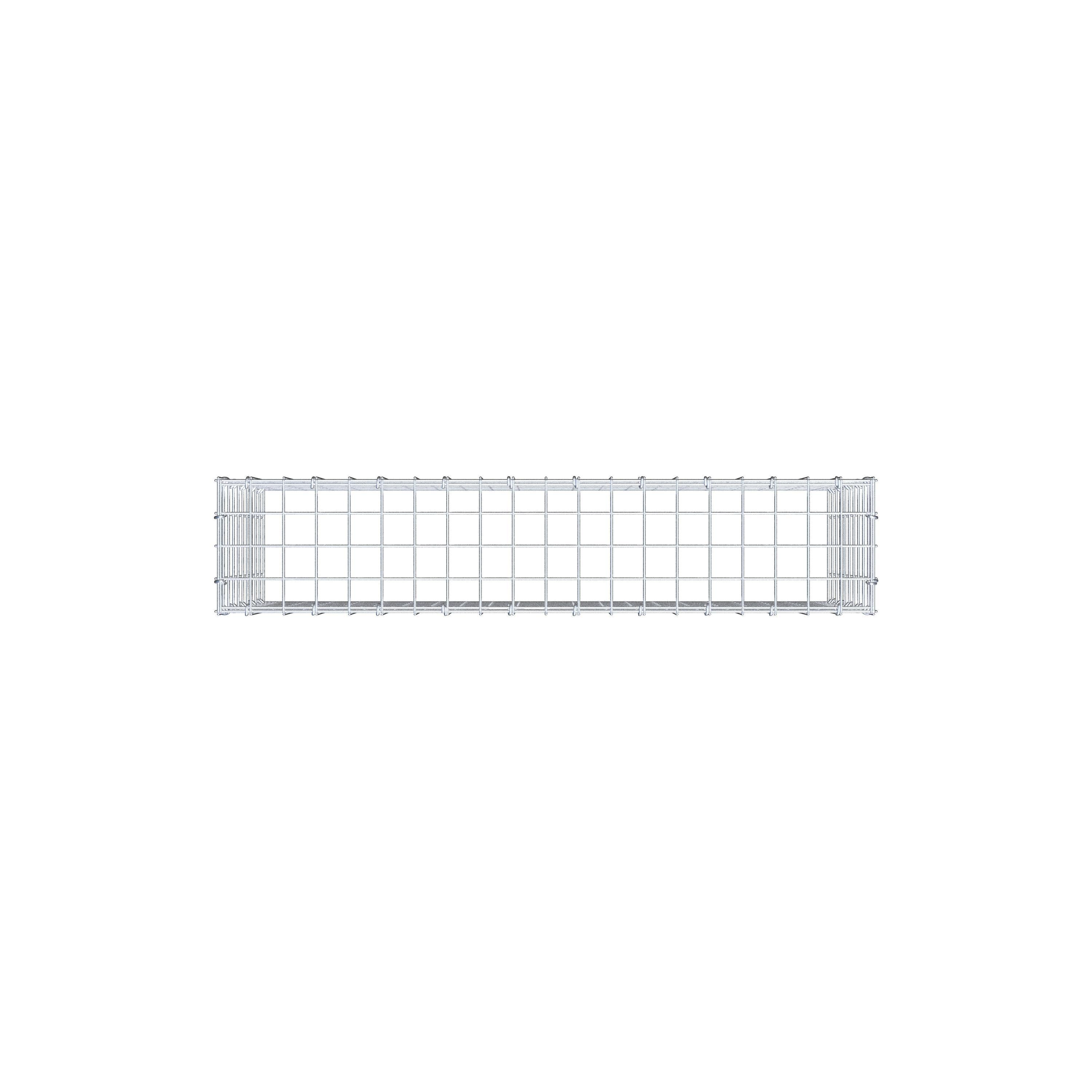 Gabion monté type 3 100 cm x 50 cm x 20 cm (L x H x P), maillage 5 cm x 5 cm, anneau en C