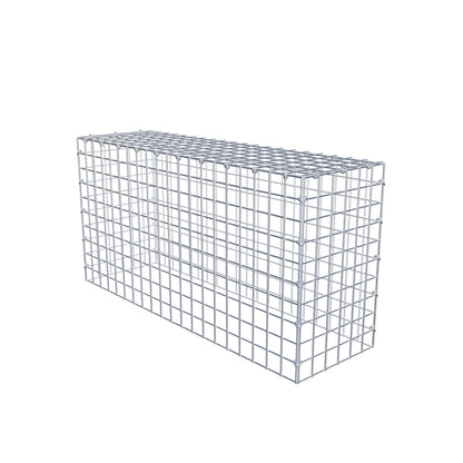 Typ 3 påbyggnadsgabion 100 cm x 50 cm x 30 cm (L x H x D), maskstorlek 5 cm x 5 cm, C-ring