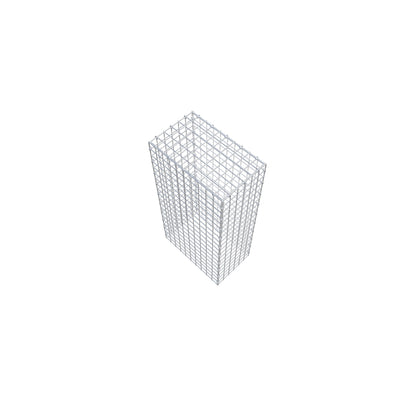 Typ 3 påbyggnadsgabion 100 cm x 50 cm x 30 cm (L x H x D), maskstorlek 5 cm x 5 cm, C-ring
