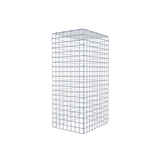 Typ 3 påbyggnadsgabion 100 cm x 50 cm x 40 cm (L x H x D), maskstorlek 5 cm x 5 cm, C-ring