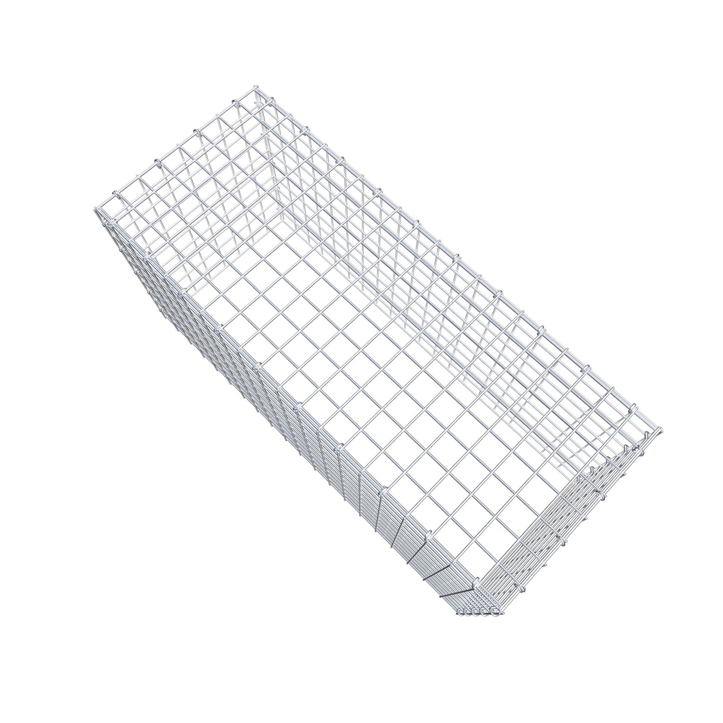 Gavión complementario de tipo 3 100 cm x 50 cm x 40 cm (largo x alto x fondo), malla 5 cm x 5 cm, anillo en C