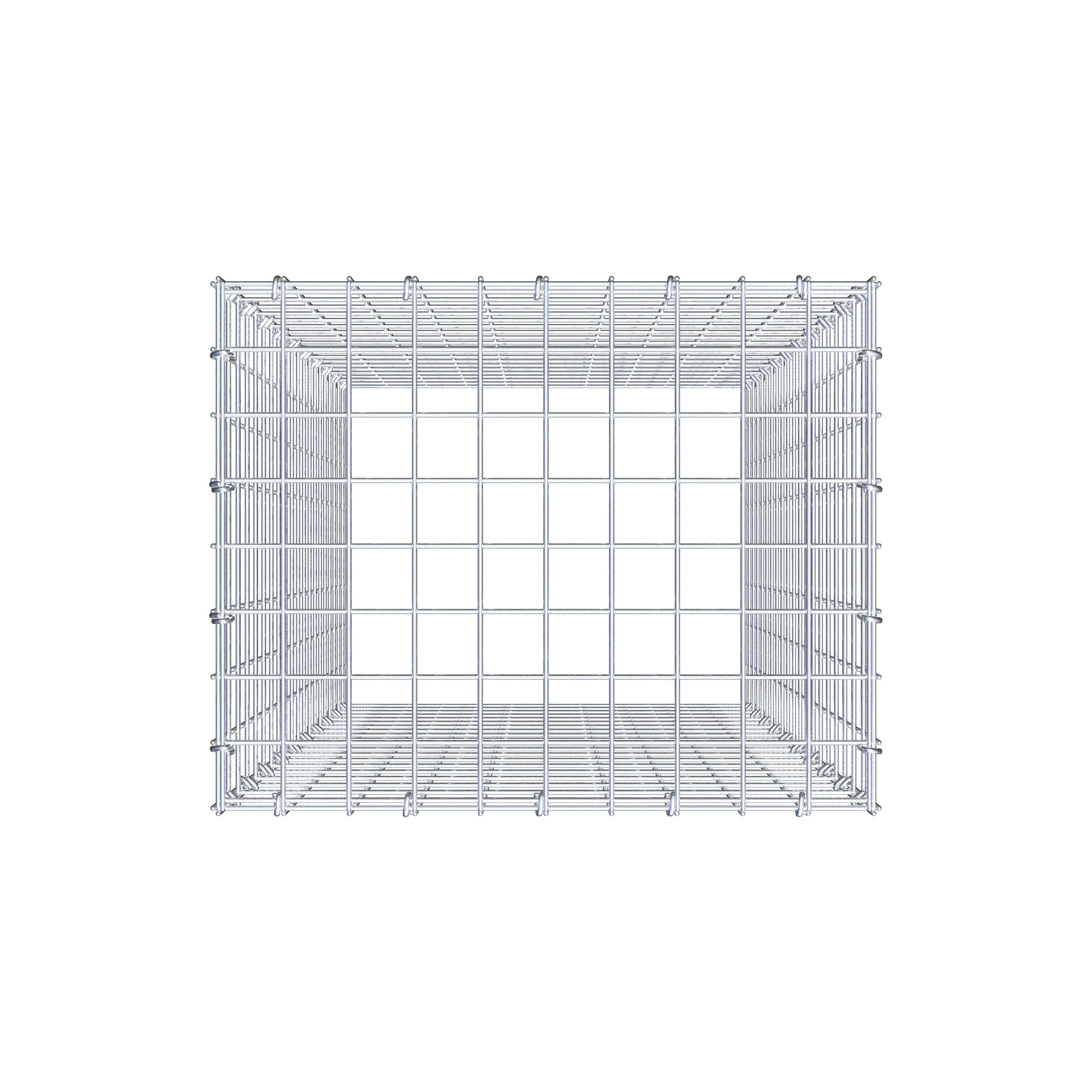 Anbaugabione Typ 3 100 cm x 50 cm x 40 cm (L x H x T), Maschenweite 5 cm x 5 cm, C-Ring