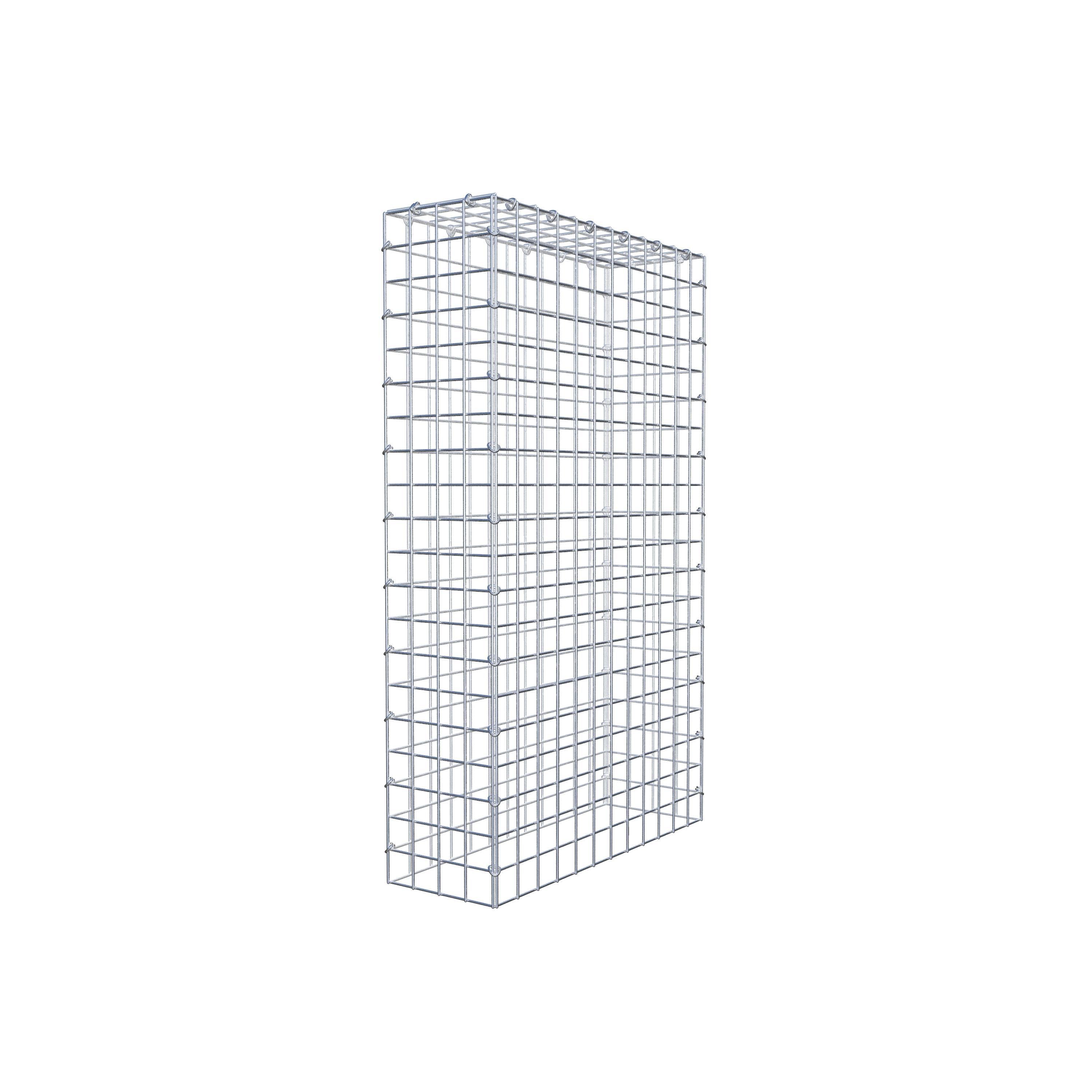 Gabion monté type 3 100 cm x 60 cm x 20 cm (L x H x P), maillage 5 cm x 5 cm, anneau en C