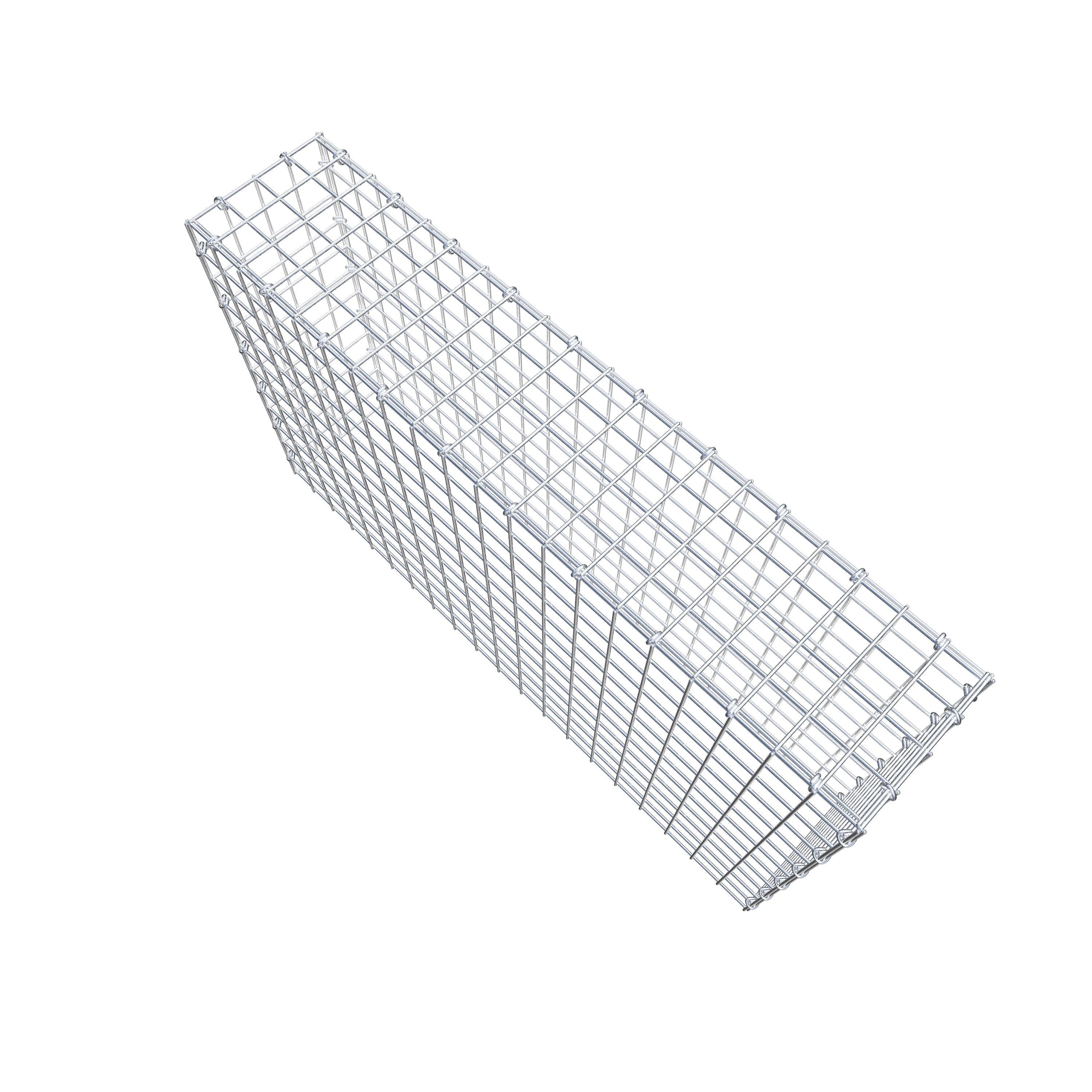 Gabion monté type 3 100 cm x 60 cm x 20 cm (L x H x P), maillage 5 cm x 5 cm, anneau en C