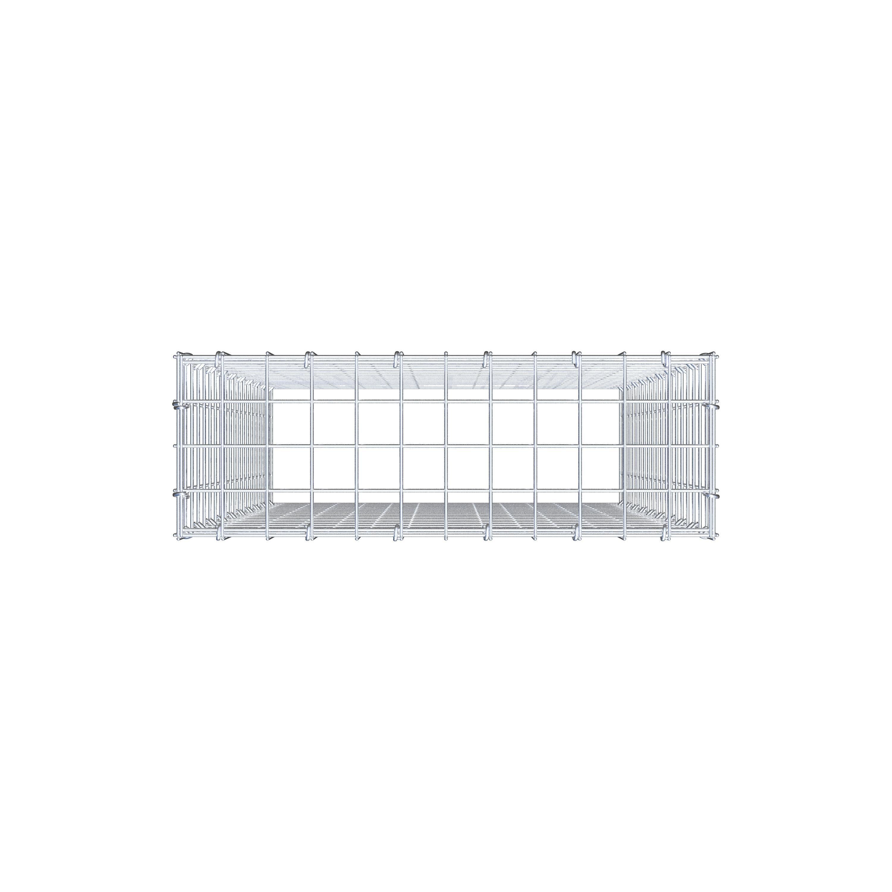 Gabion monté type 3 100 cm x 60 cm x 20 cm (L x H x P), maillage 5 cm x 5 cm, anneau en C