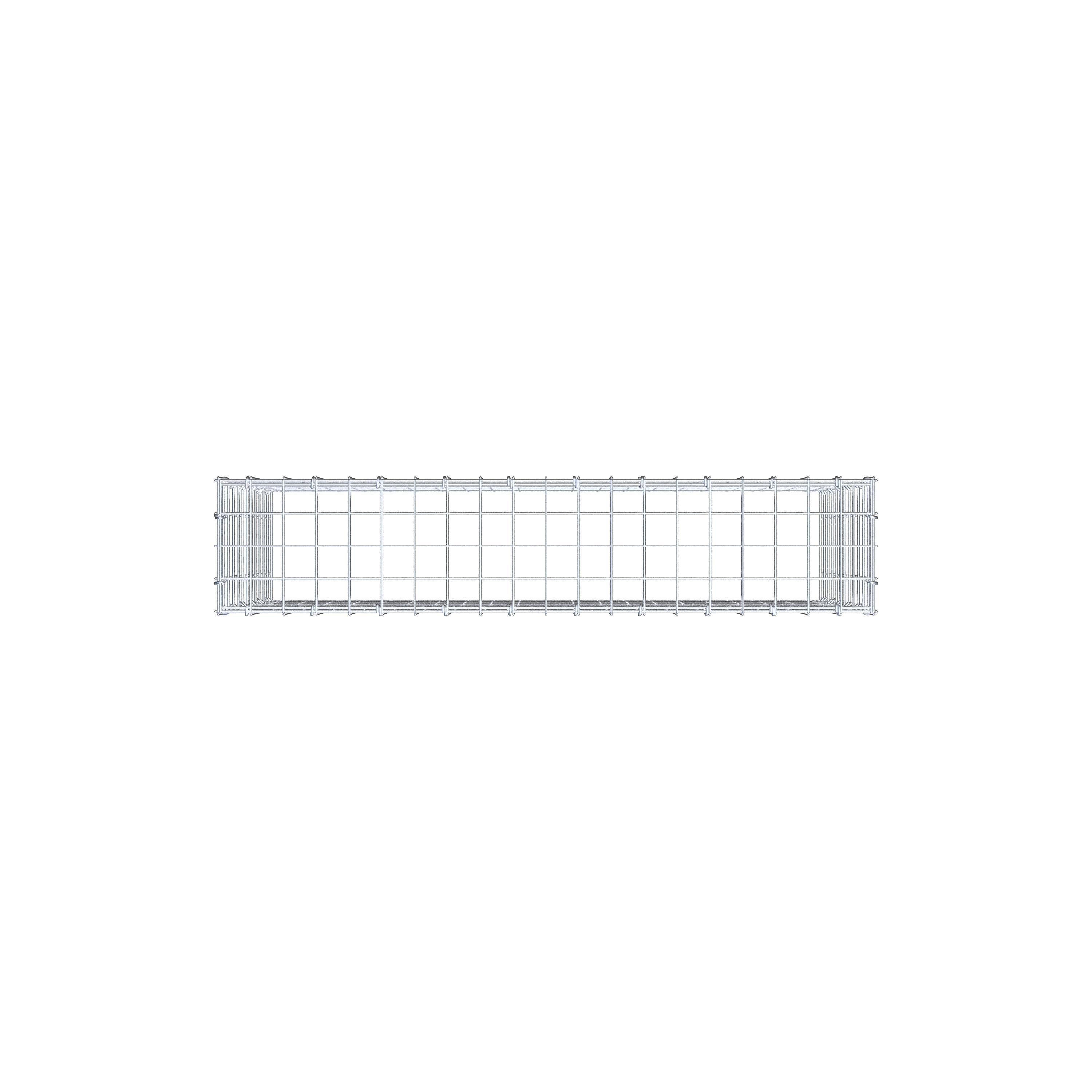 Gabion monté type 3 100 cm x 60 cm x 20 cm (L x H x P), maillage 5 cm x 5 cm, anneau en C