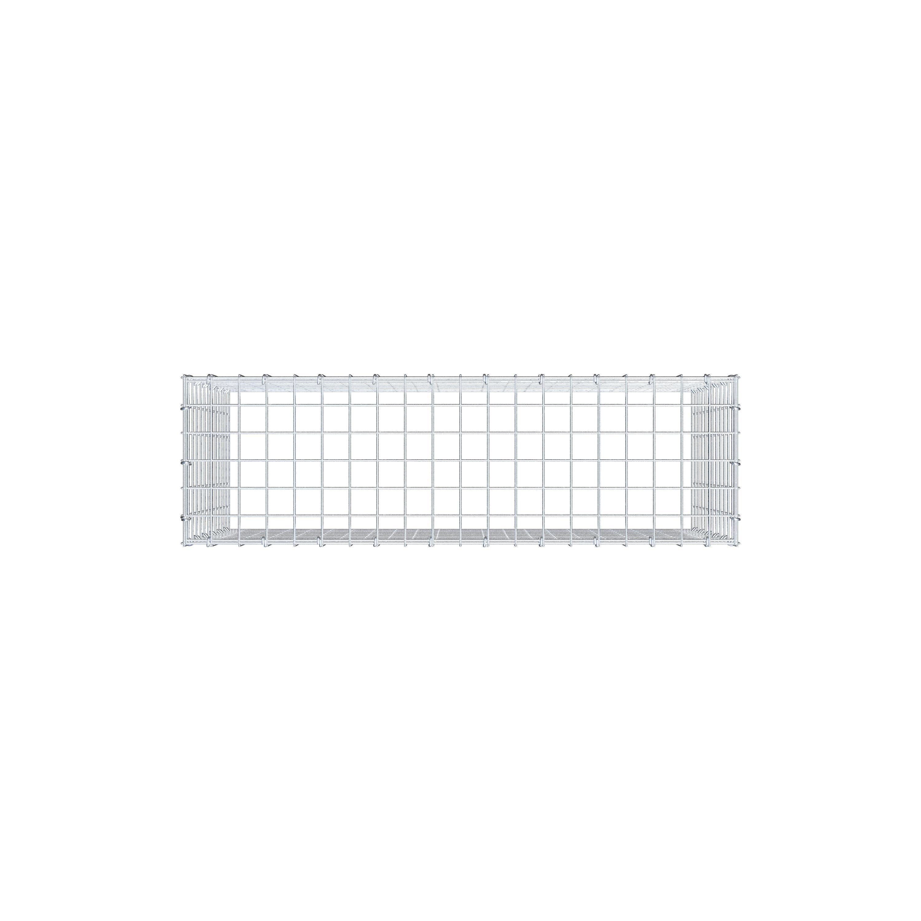 Gabion monté type 3 100 cm x 60 cm x 30 cm (L x H x P), maillage 5 cm x 5 cm, anneau en C