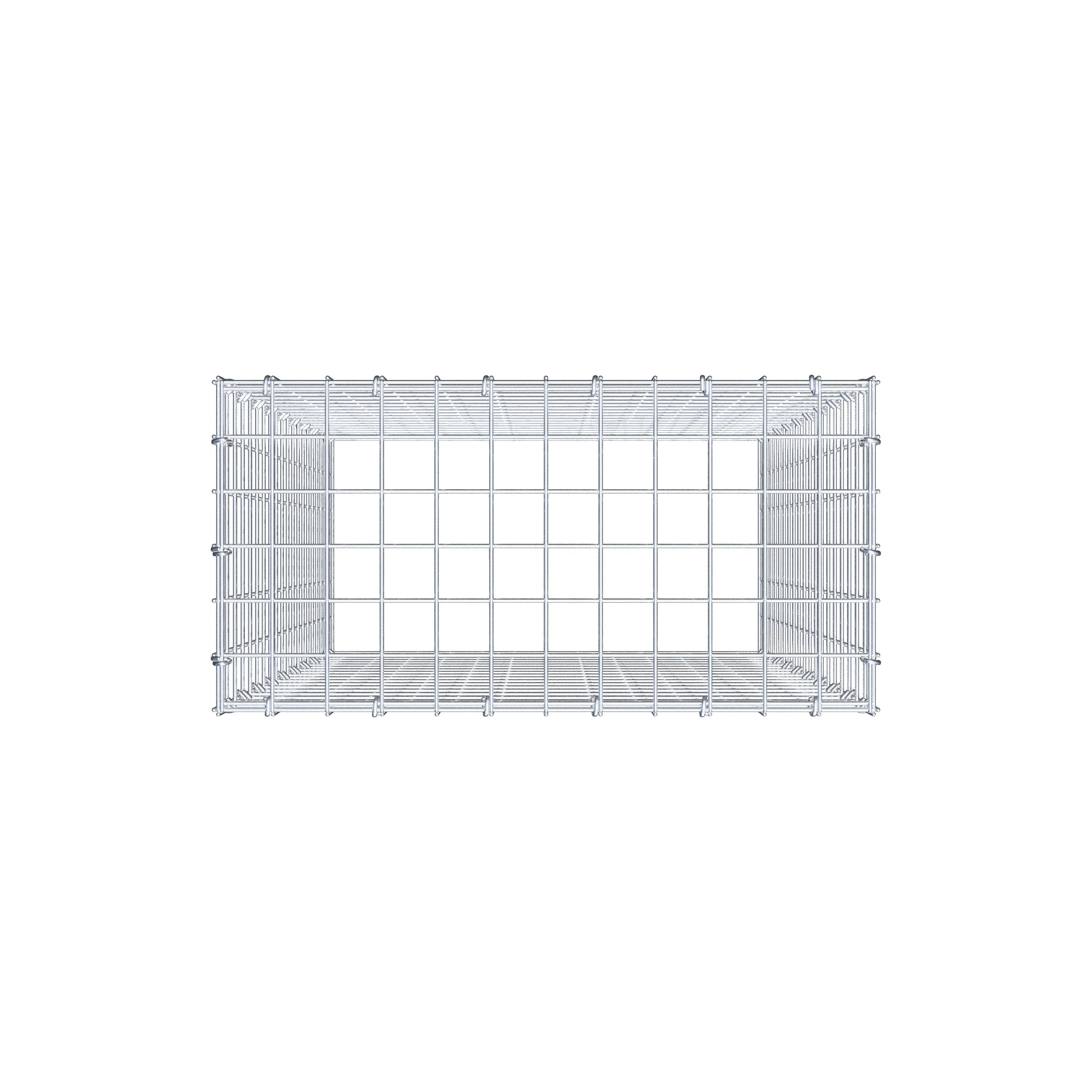 Gabion monté type 3 100 cm x 60 cm x 30 cm (L x H x P), maillage 5 cm x 5 cm, anneau en C