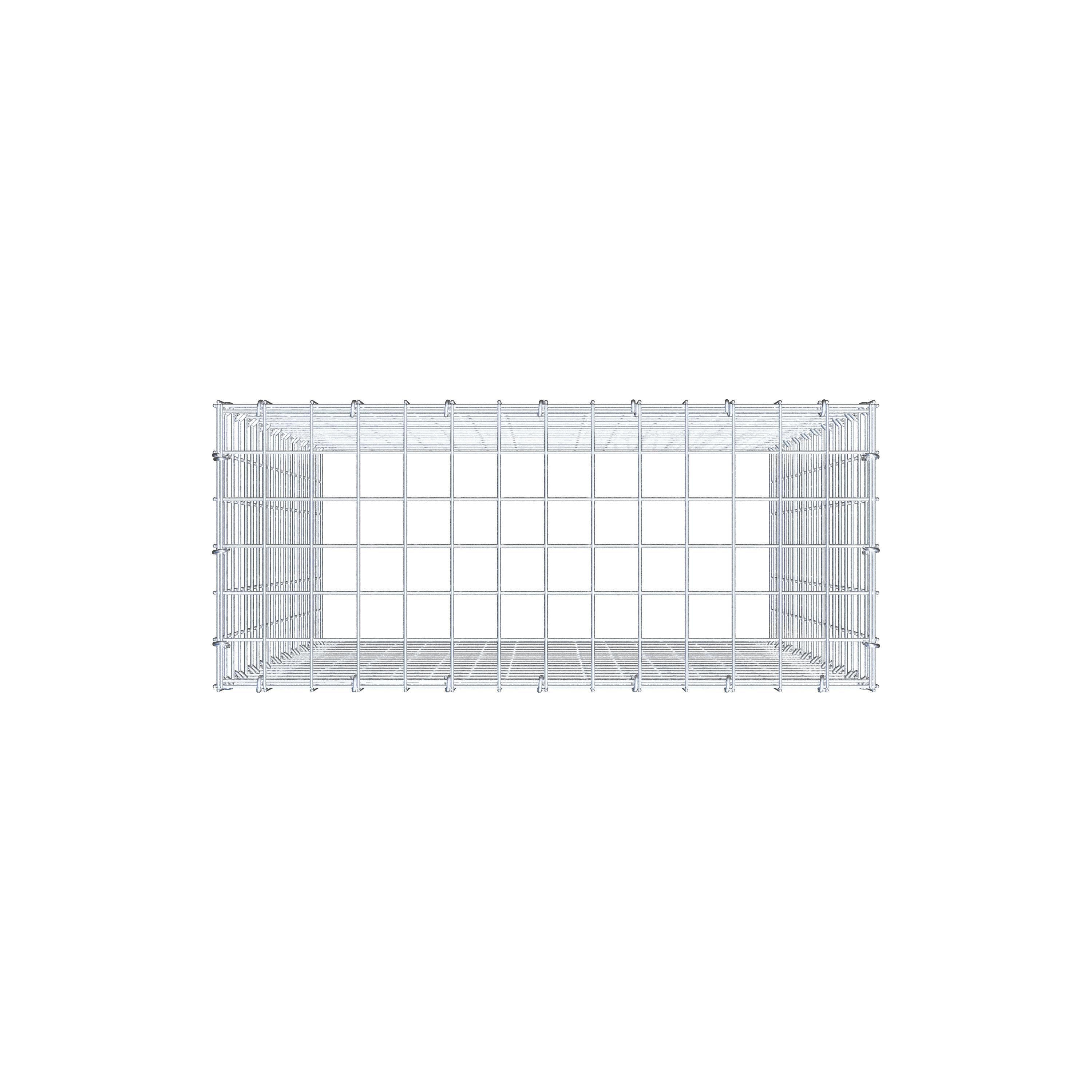 Gabion monté type 3 100 cm x 70 cm x 30 cm (L x H x P), maillage 5 cm x 5 cm, anneau en C