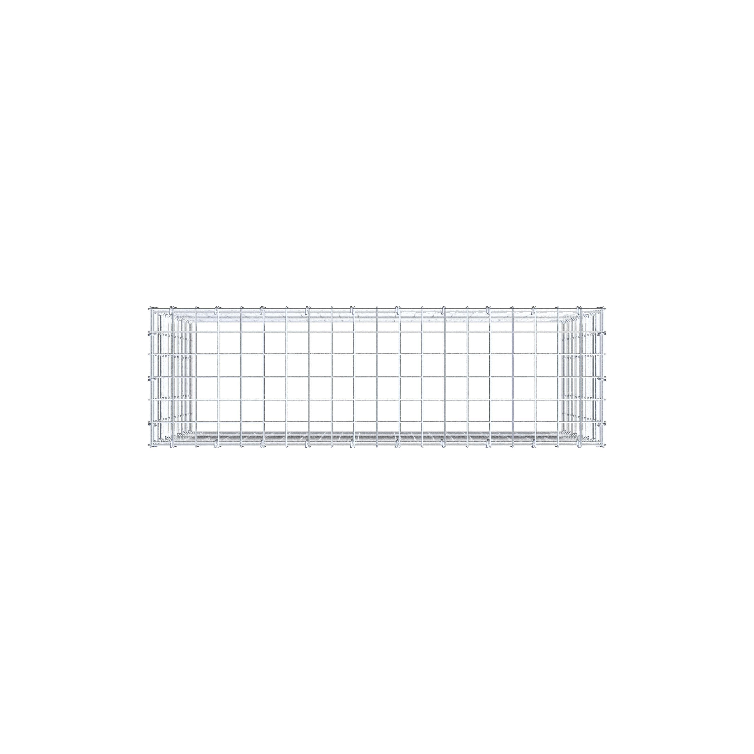 Gabion monté type 3 100 cm x 70 cm x 30 cm (L x H x P), maillage 5 cm x 5 cm, anneau en C