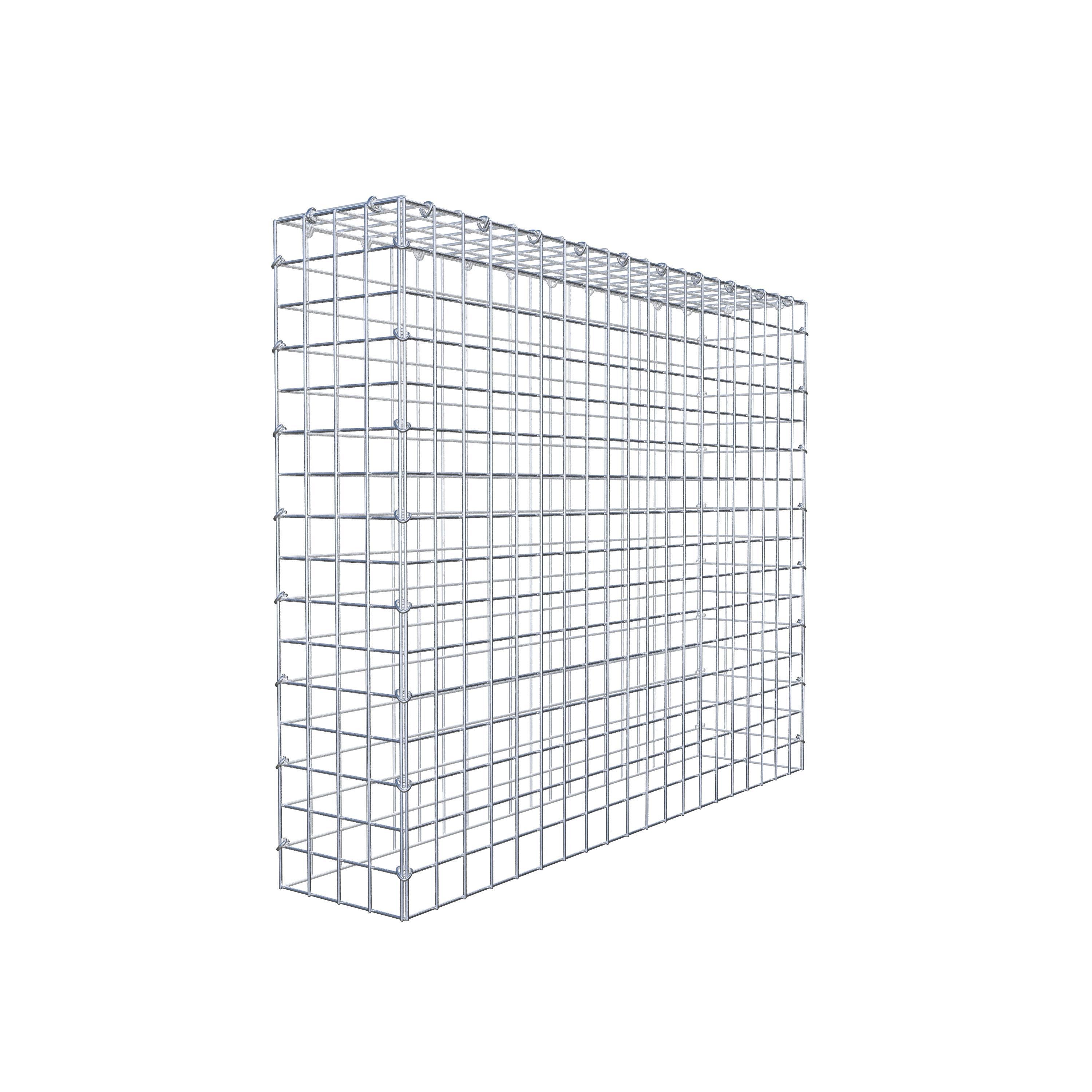 Gabion monté type 3 100 cm x 80 cm x 20 cm (L x H x P), maillage 5 cm x 5 cm, anneau en C