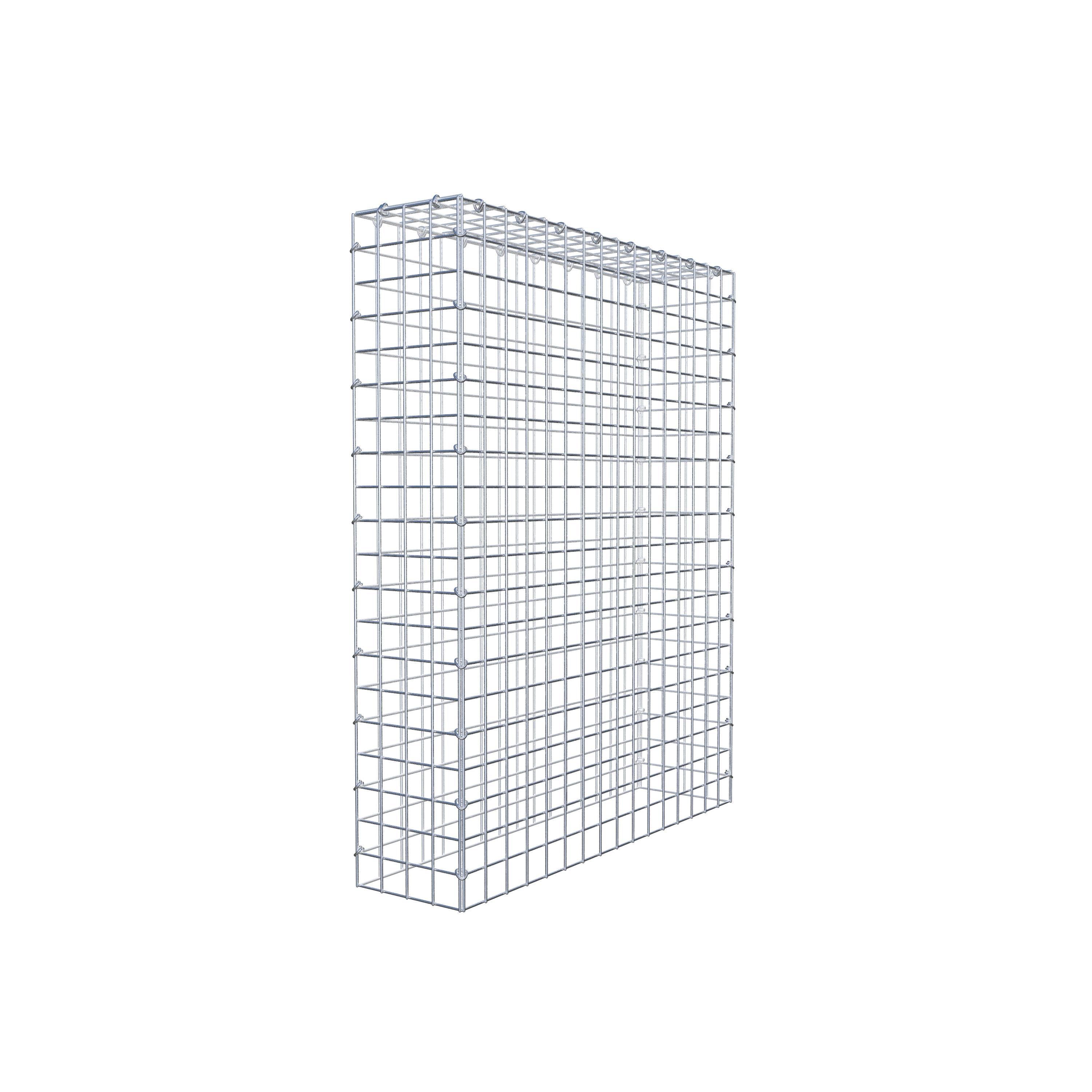 Gabion monté type 3 100 cm x 80 cm x 20 cm (L x H x P), maillage 5 cm x 5 cm, anneau en C