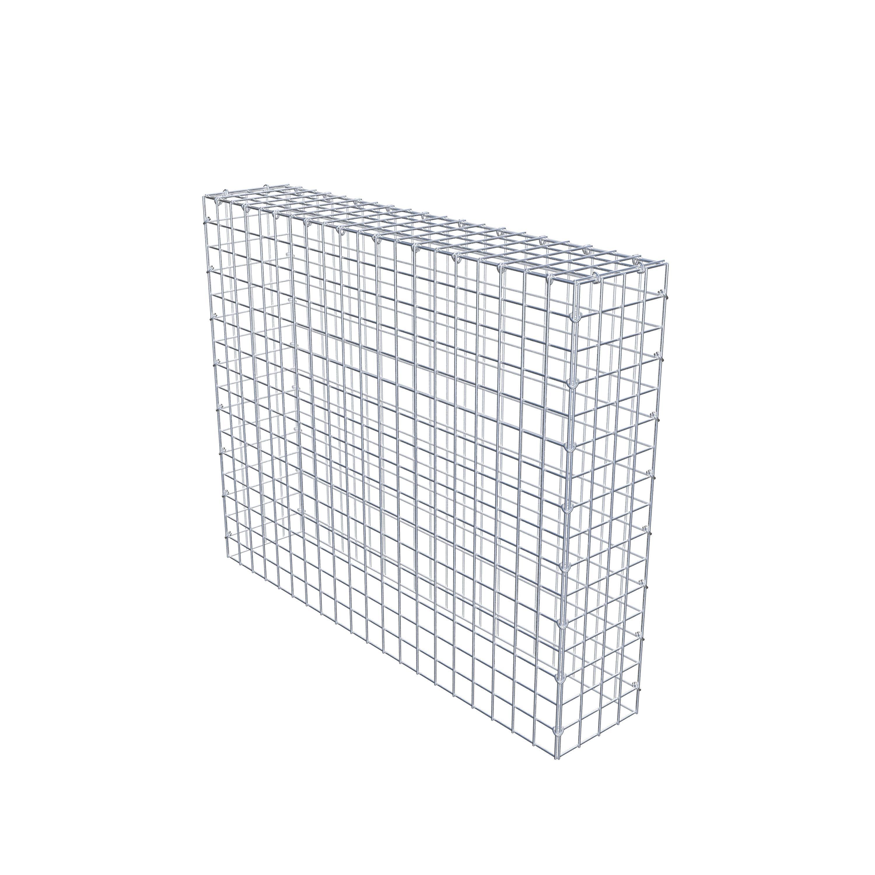 Gabion monté type 3 100 cm x 80 cm x 20 cm (L x H x P), maillage 5 cm x 5 cm, anneau en C