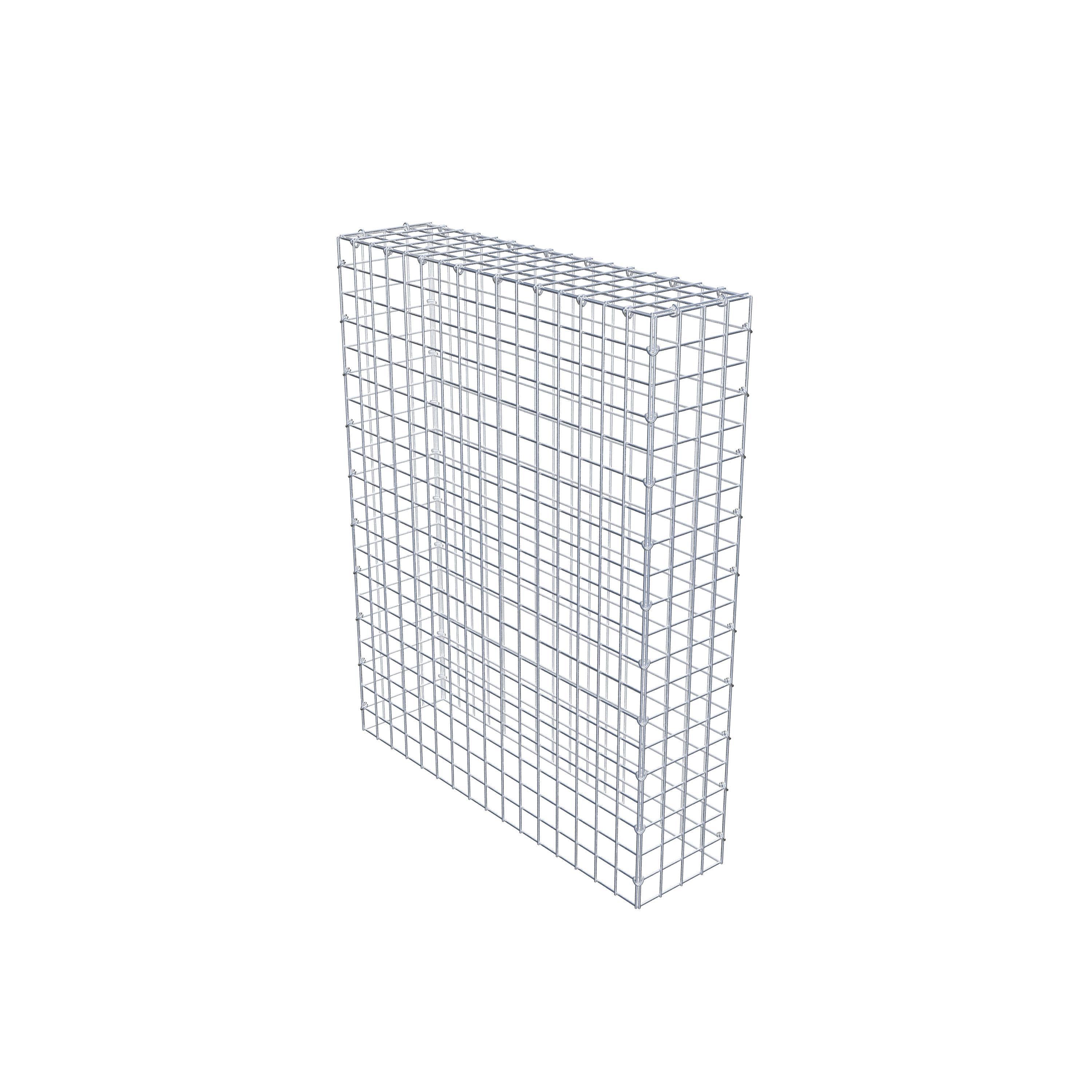 Gabion monté type 3 100 cm x 80 cm x 20 cm (L x H x P), maillage 5 cm x 5 cm, anneau en C