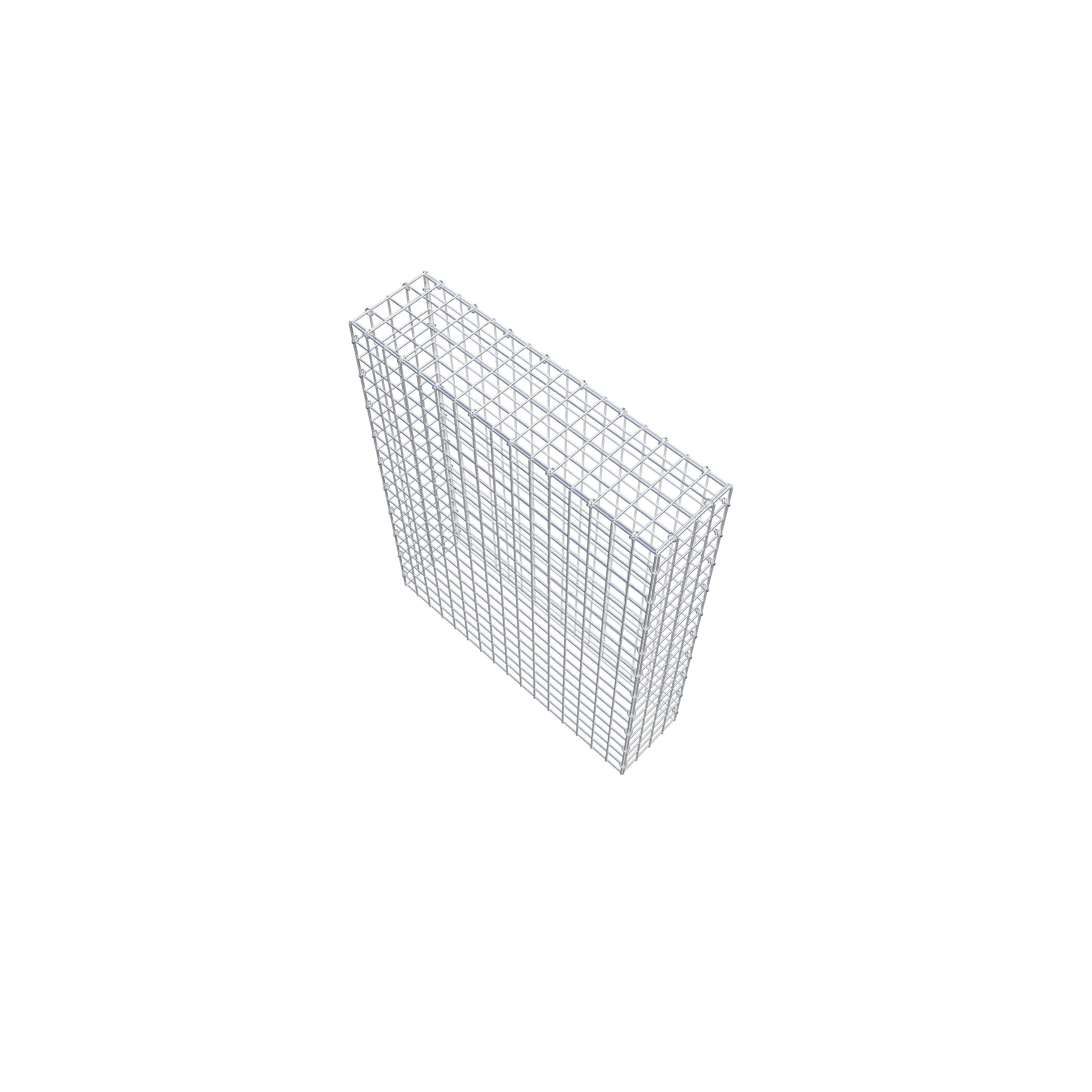 Gabion monté type 3 100 cm x 80 cm x 20 cm (L x H x P), maillage 5 cm x 5 cm, anneau en C