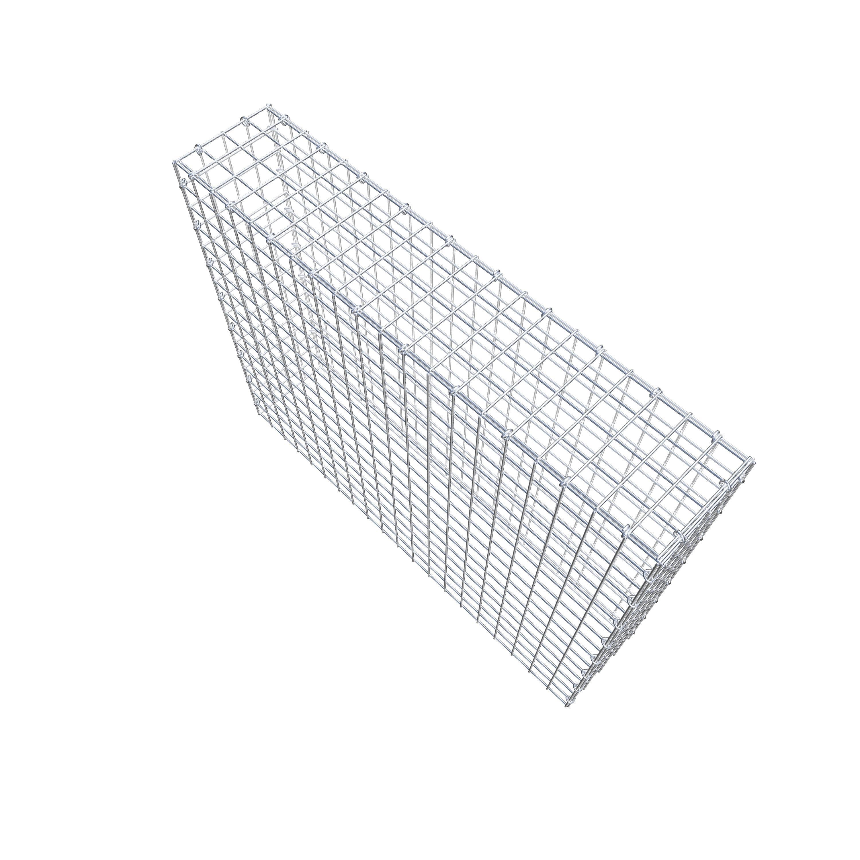 Gabion monté type 3 100 cm x 80 cm x 20 cm (L x H x P), maillage 5 cm x 5 cm, anneau en C