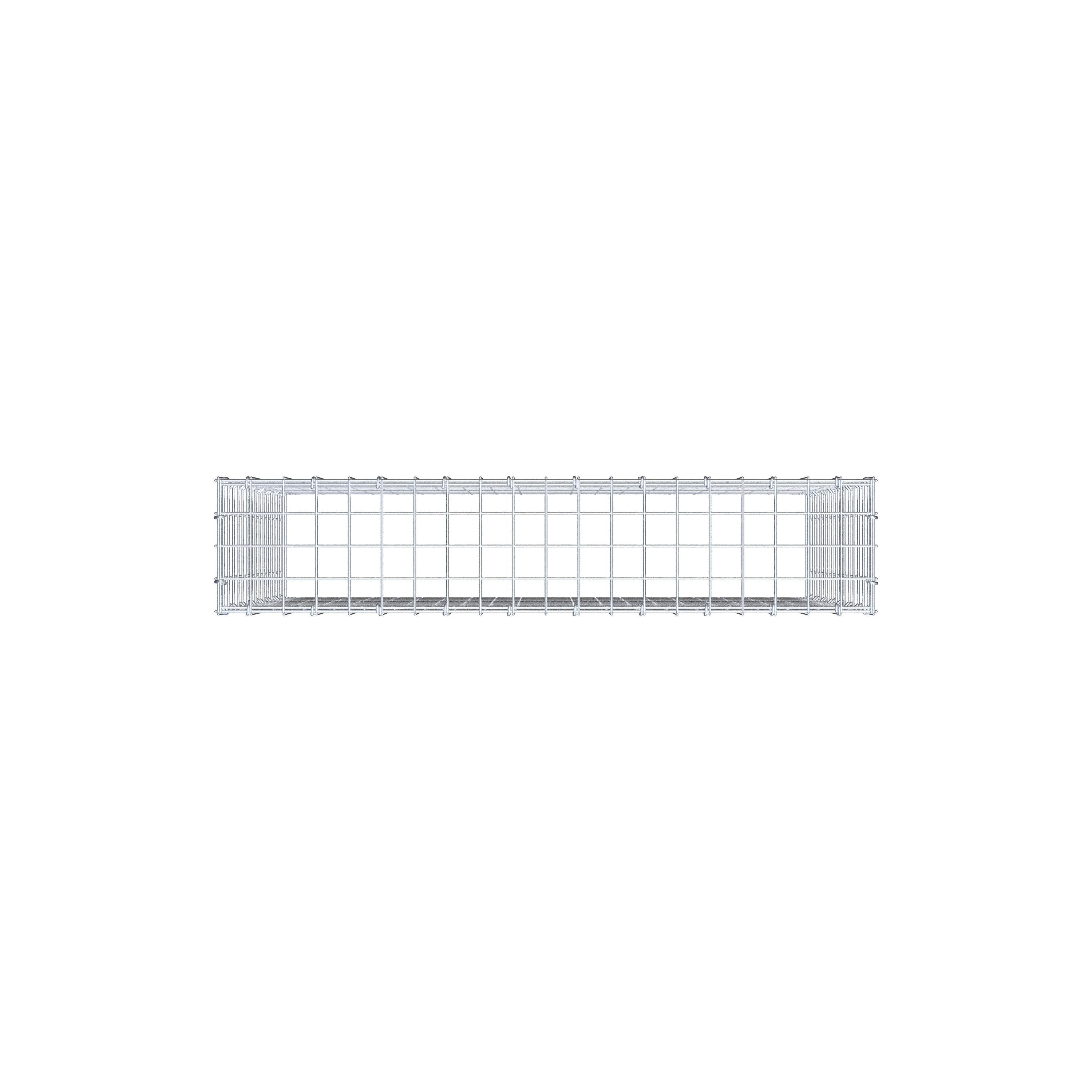 Gabion monté type 3 100 cm x 80 cm x 20 cm (L x H x P), maillage 5 cm x 5 cm, anneau en C