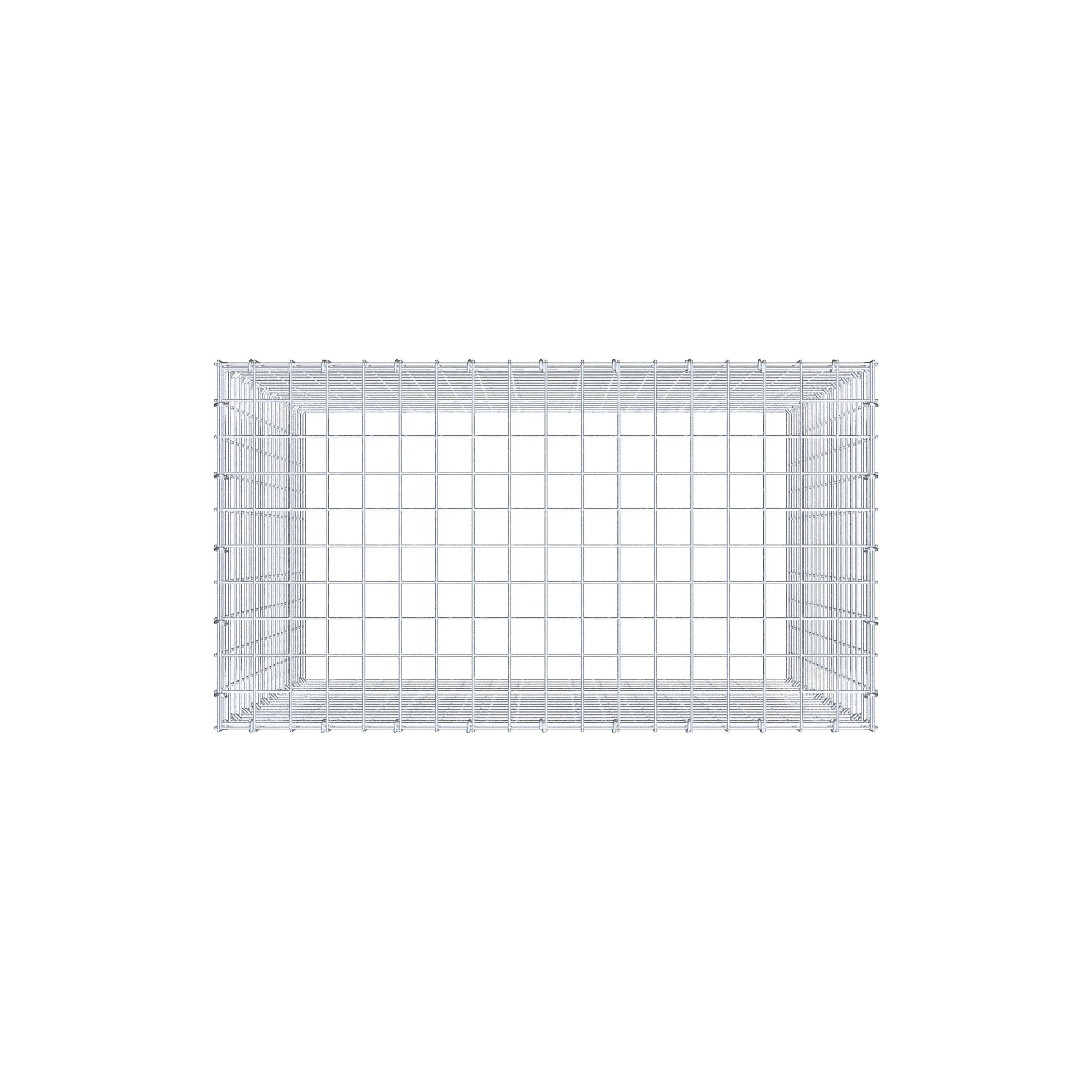 Type 3 oplegkorf 100 cm x 90 cm x 50 cm (L x H x D), maaswijdte 5 cm x 5 cm, C-ring