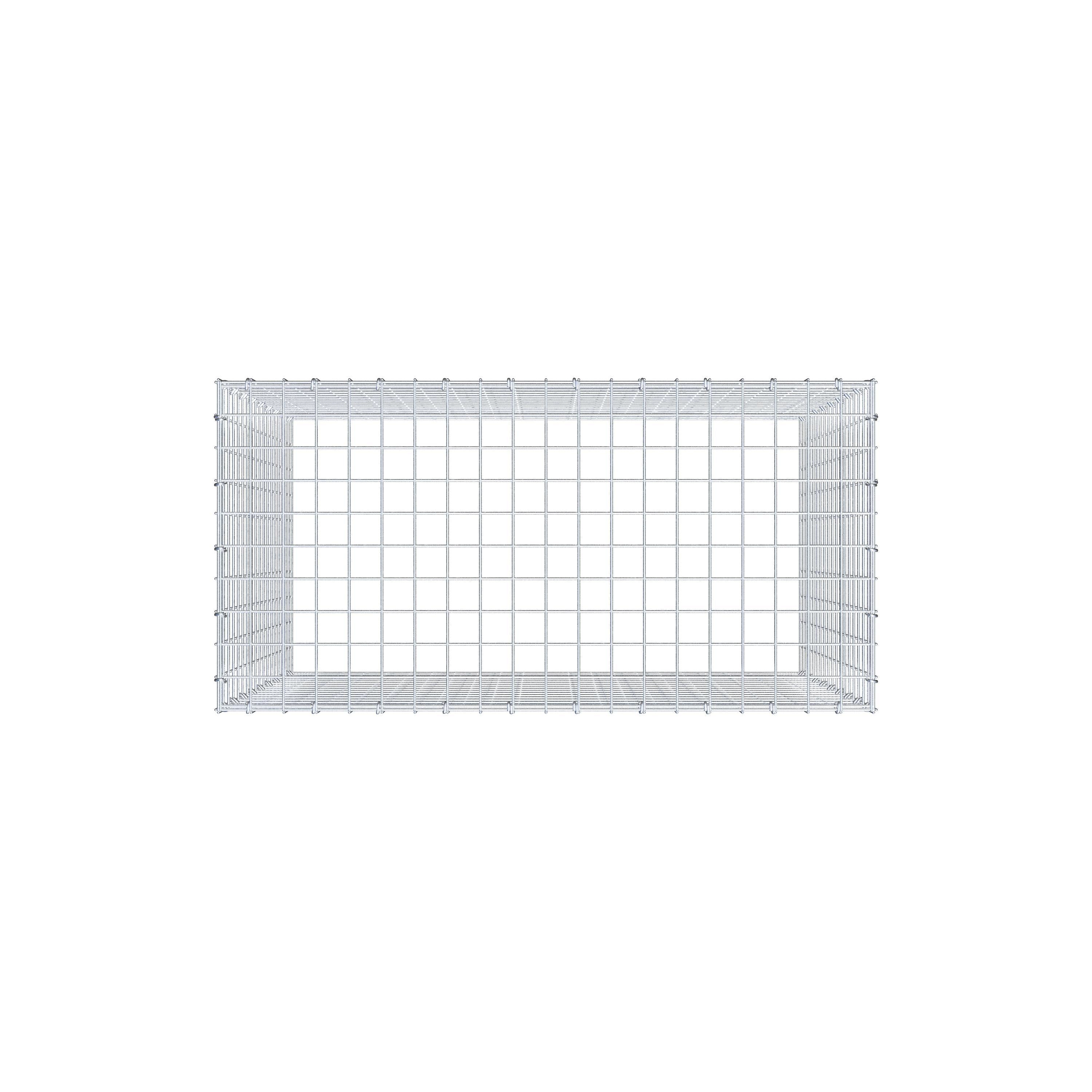 Type 3 oplegkorf 100 cm x 90 cm x 50 cm (L x H x D), maaswijdte 5 cm x 5 cm, C-ring