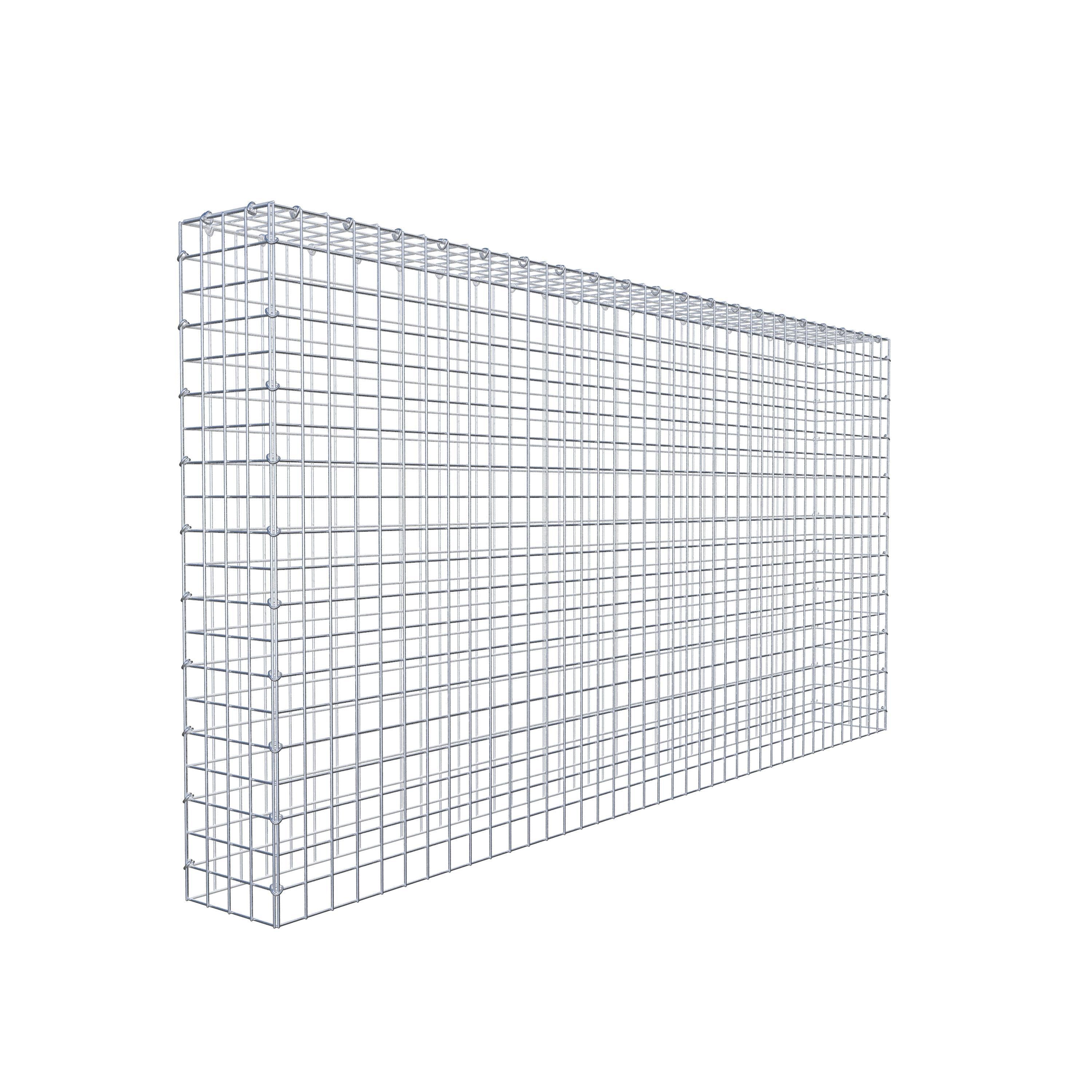 Gabion monté type 3 200 cm x 100 cm x 20 cm (L x H x P), maillage 5 cm x 5 cm, anneau en C