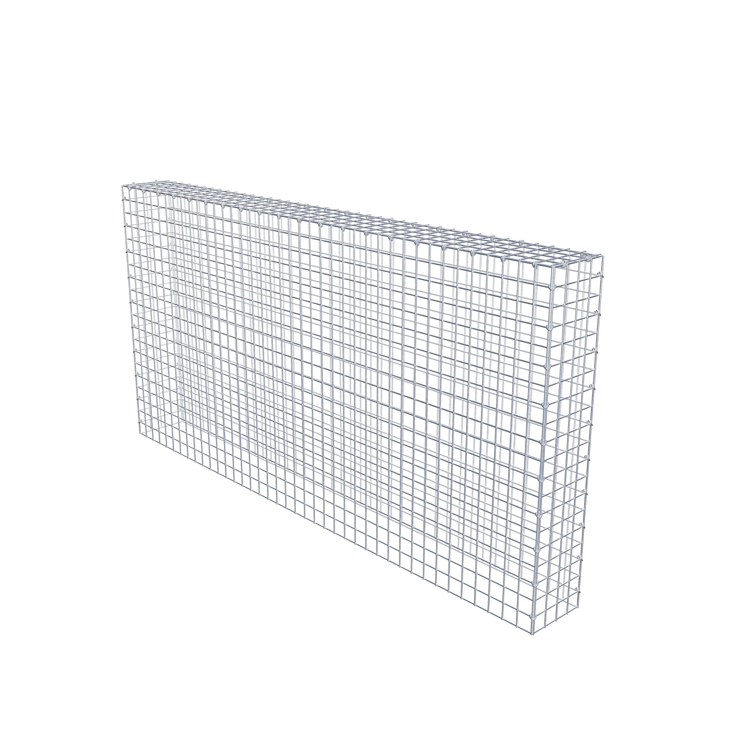 Gabion monté type 3 200 cm x 100 cm x 20 cm (L x H x P), maillage 5 cm x 5 cm, anneau en C