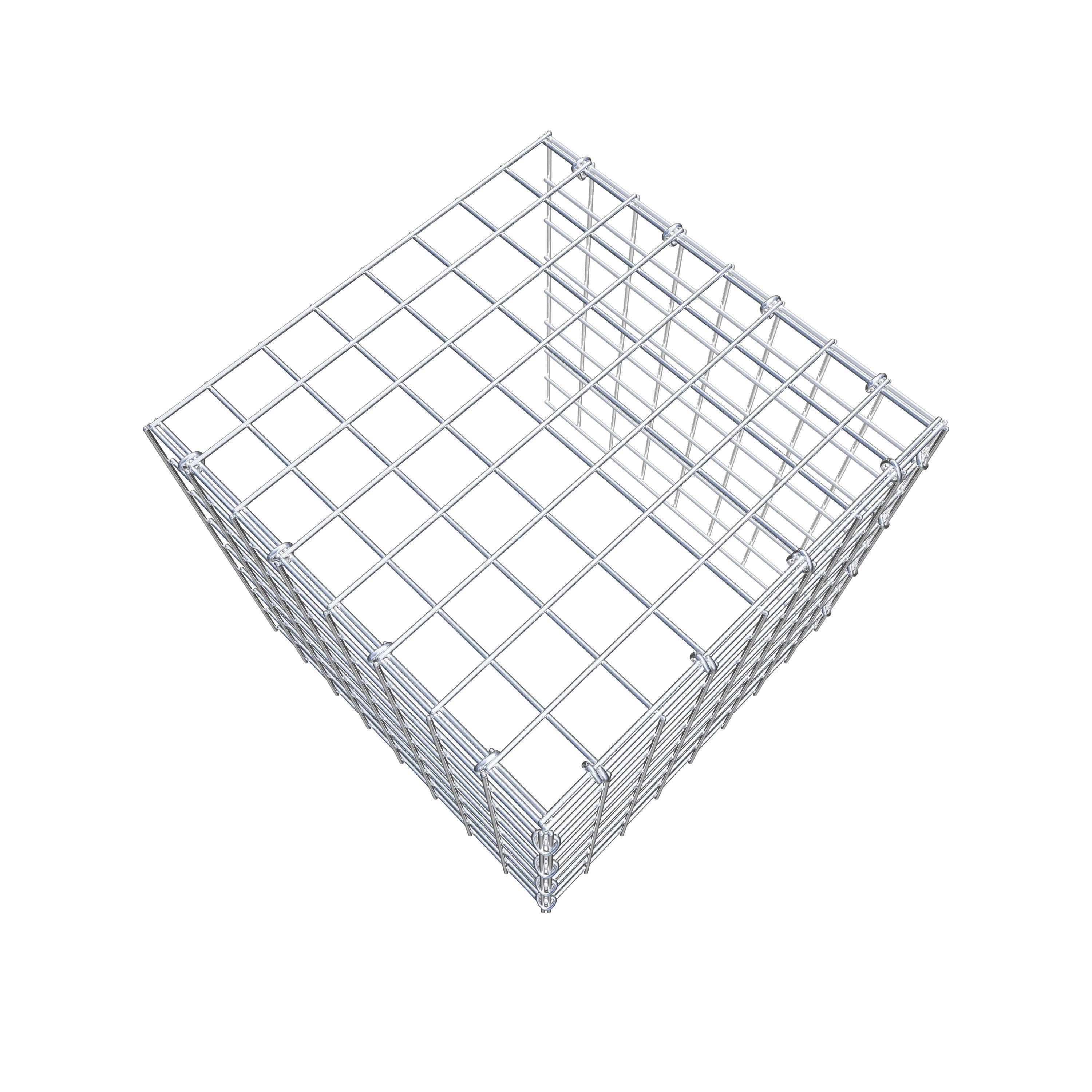 Gabion monté type 4 40 cm x 40 cm x 40 cm (L x H x P), maillage 5 cm x 5 cm, anneau en C