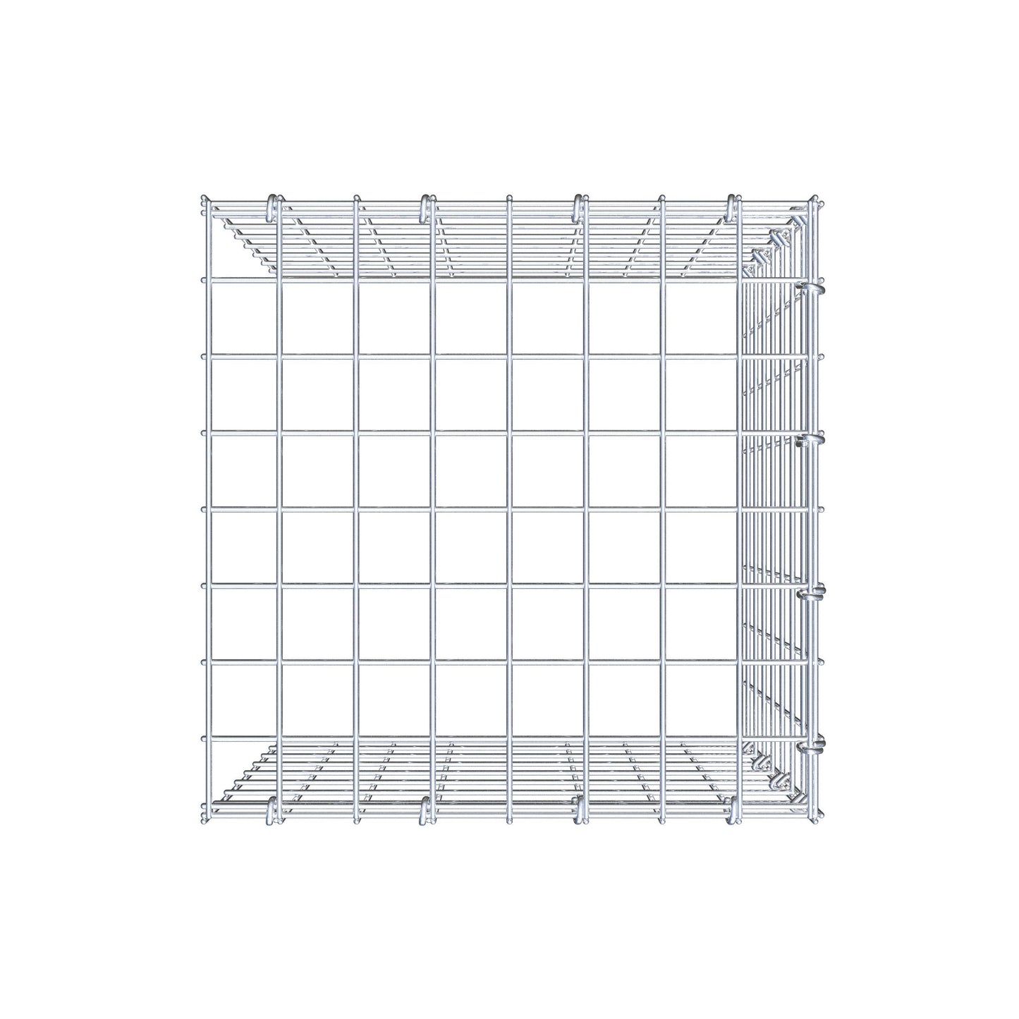 Monteret gabion type 4 40 cm x 40 cm x 40 cm (L x H x D), maskestørrelse 5 cm x 5 cm, C-ring