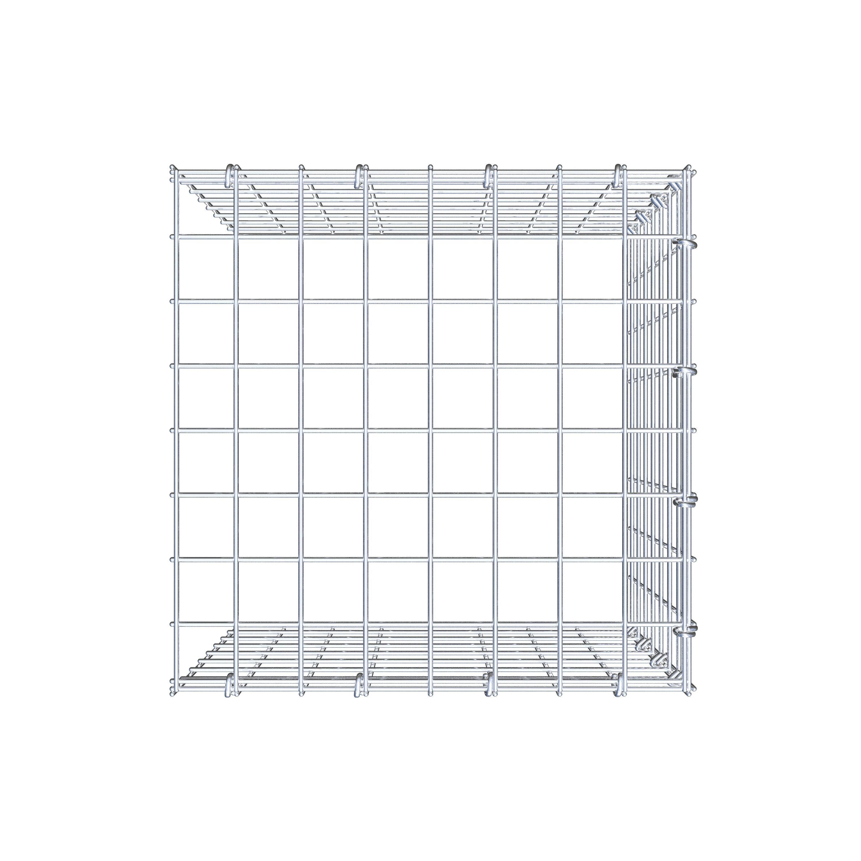 Gabion monté type 4 40 cm x 40 cm x 40 cm (L x H x P), maillage 5 cm x 5 cm, anneau en C