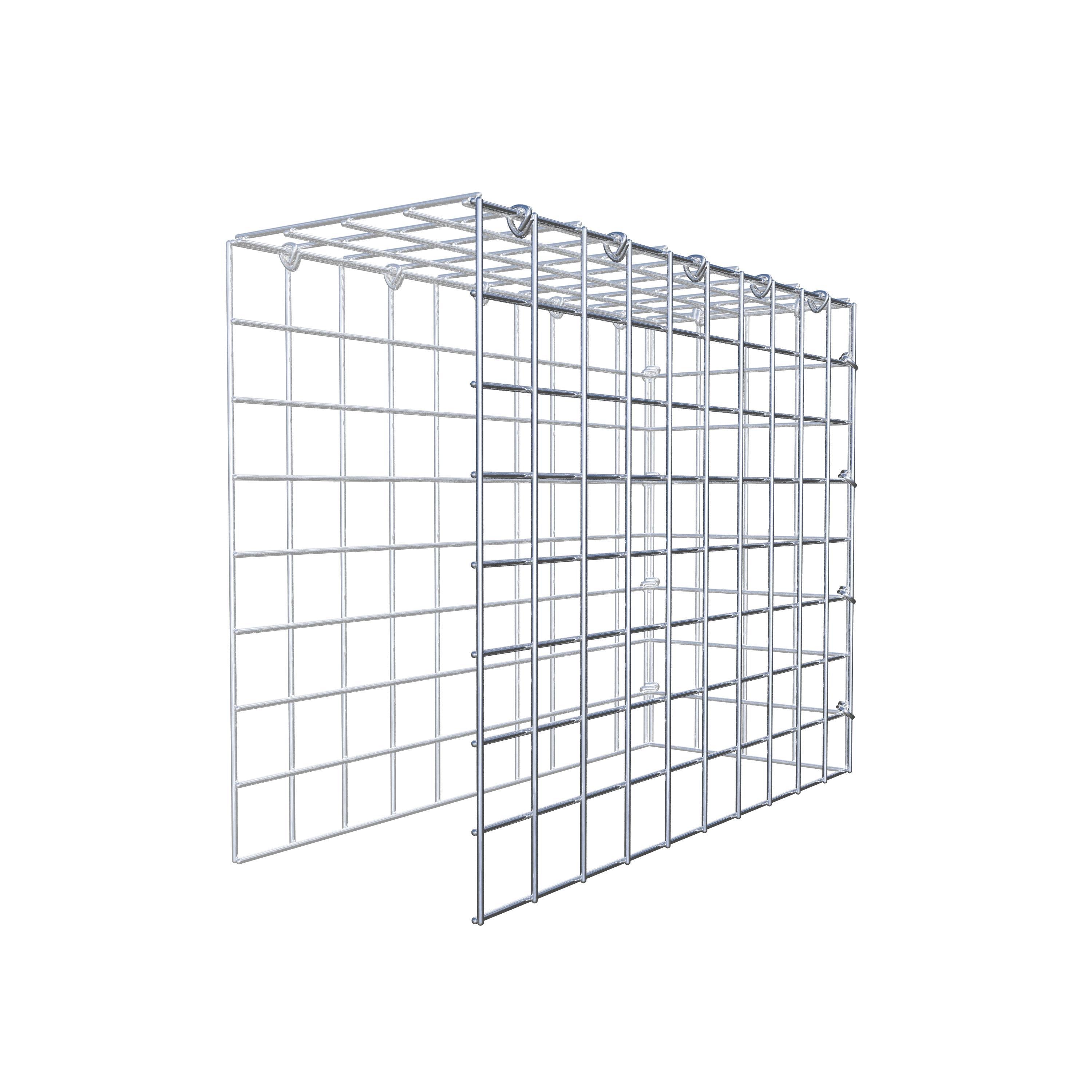 Gabion monté type 4 50 cm x 40 cm x 20 cm (L x H x P), maillage 5 cm x 5 cm, anneau en C