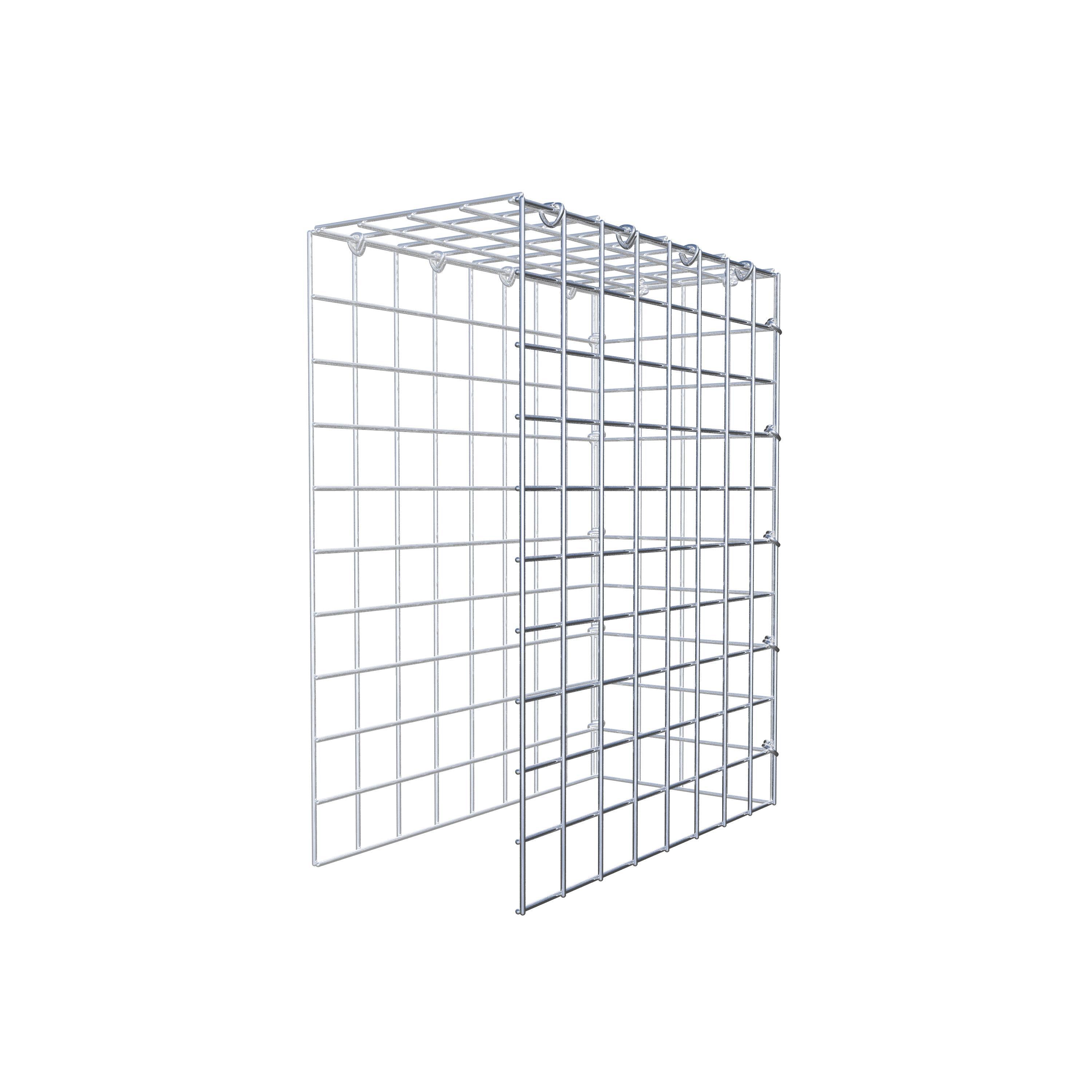 Gabion monté type 4 50 cm x 40 cm x 20 cm (L x H x P), maillage 5 cm x 5 cm, anneau en C