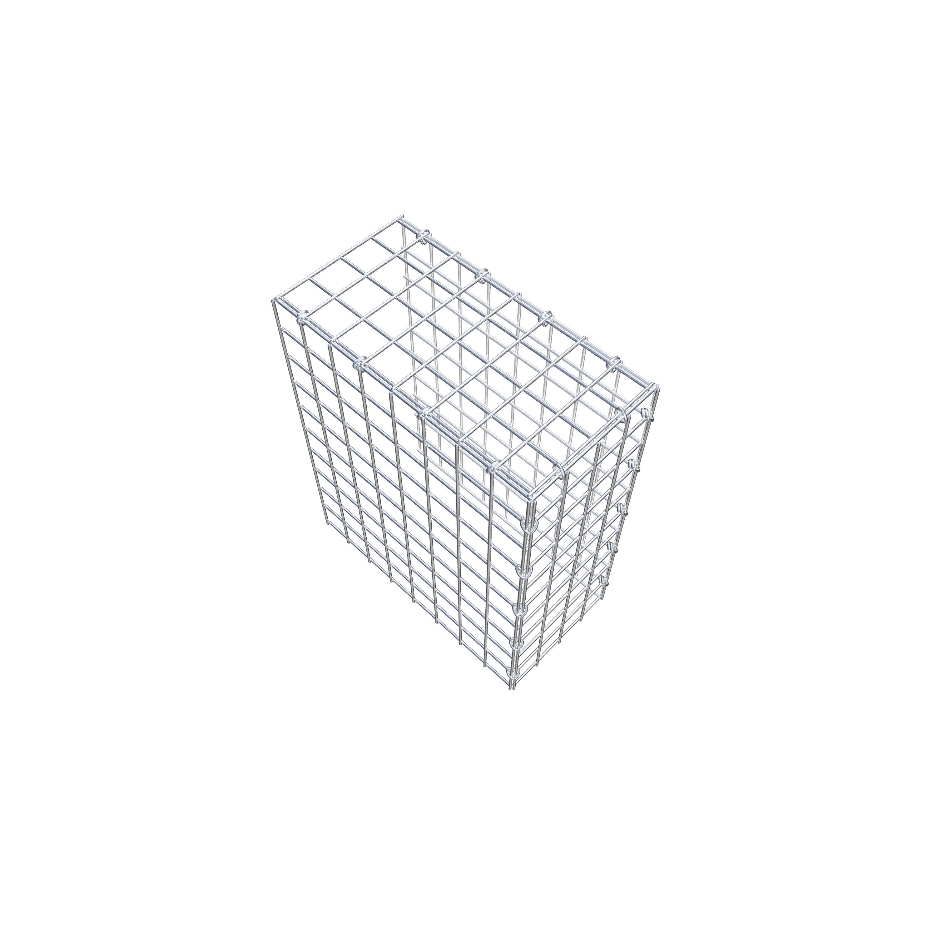 Gabion monté type 4 50 cm x 40 cm x 20 cm (L x H x P), maillage 5 cm x 5 cm, anneau en C