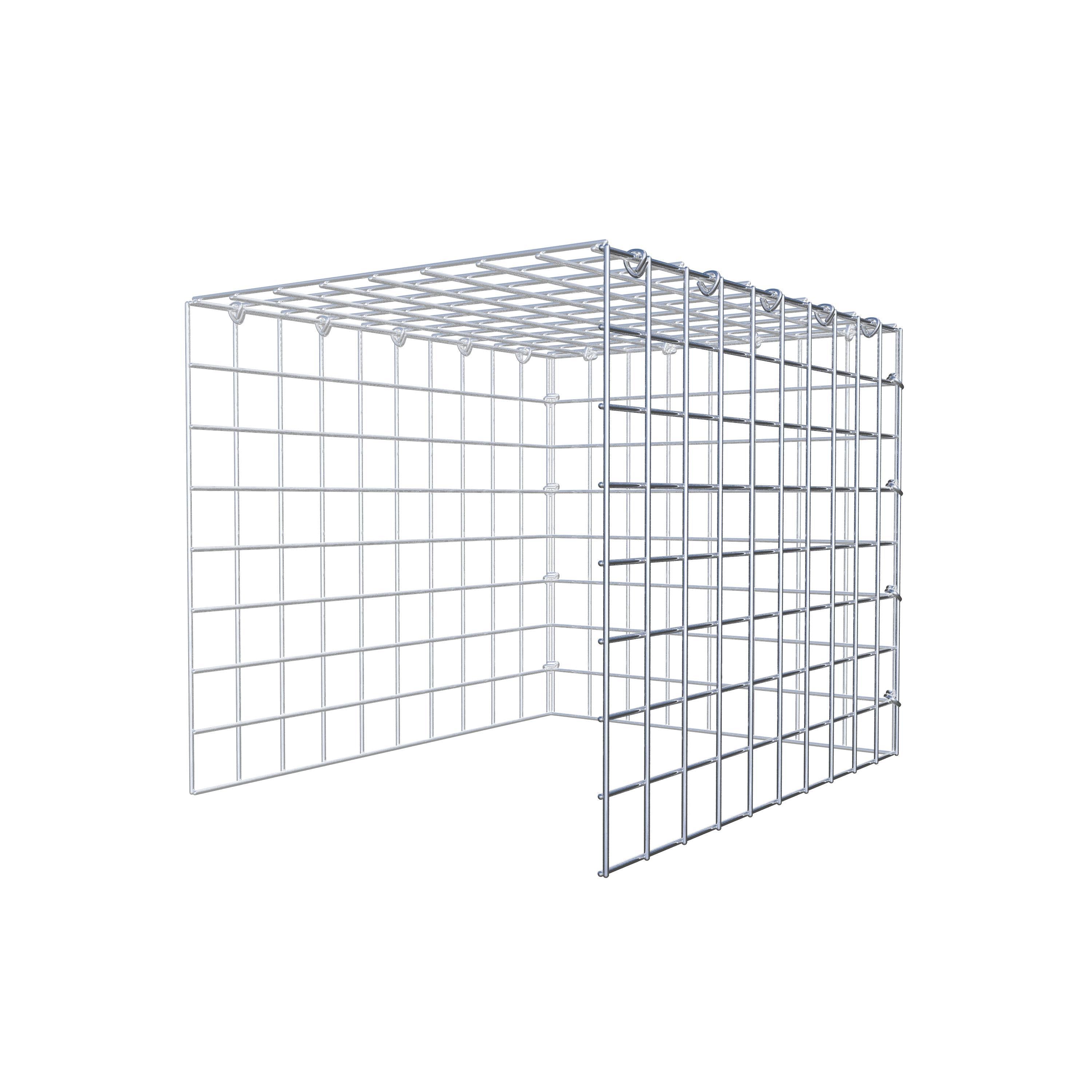 Gabion monté type 4 50 cm x 40 cm x 40 cm (L x H x P), maillage 5 cm x 5 cm, anneau en C