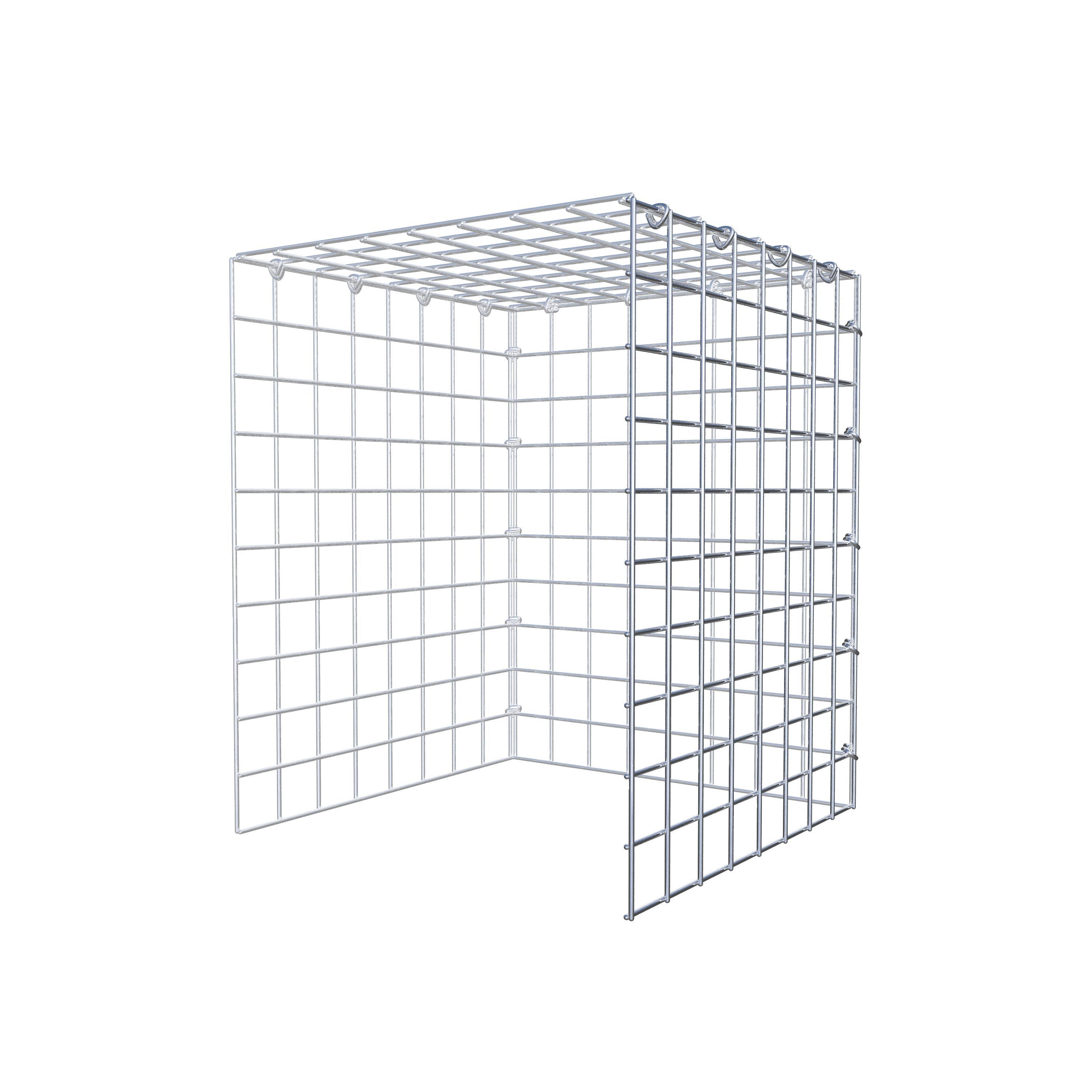 Gabion monté type 4 50 cm x 40 cm x 40 cm (L x H x P), maillage 5 cm x 5 cm, anneau en C