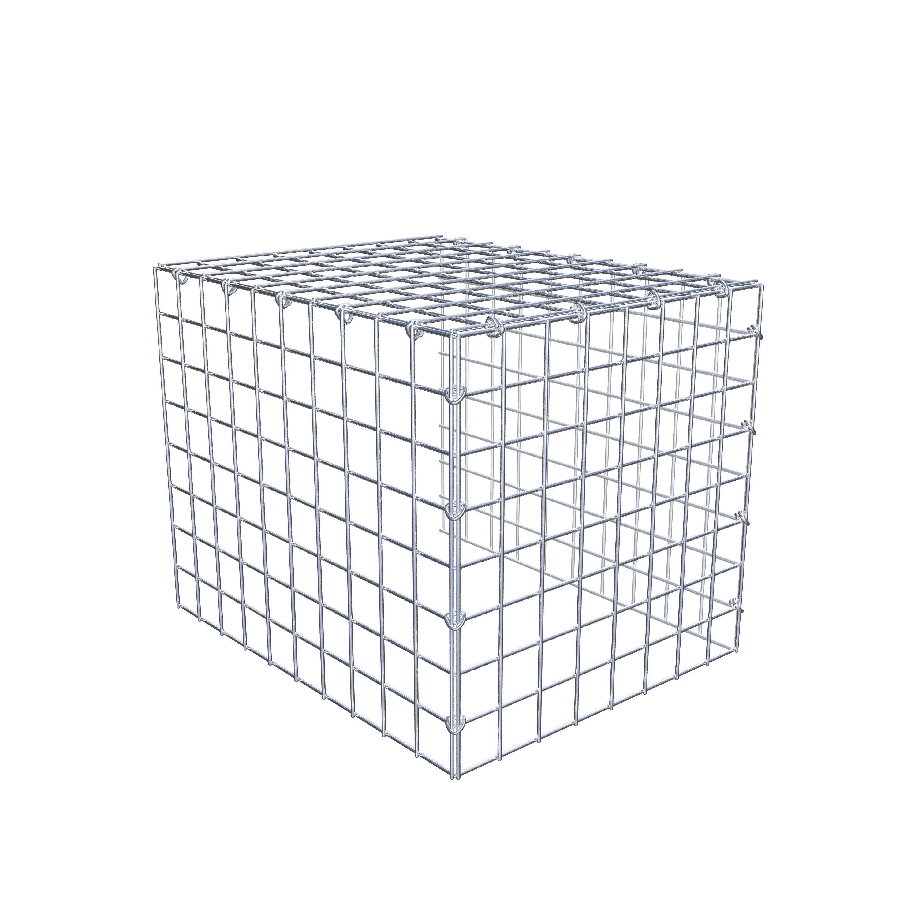 Gabion monté type 4 50 cm x 40 cm x 40 cm (L x H x P), maillage 5 cm x 5 cm, anneau en C