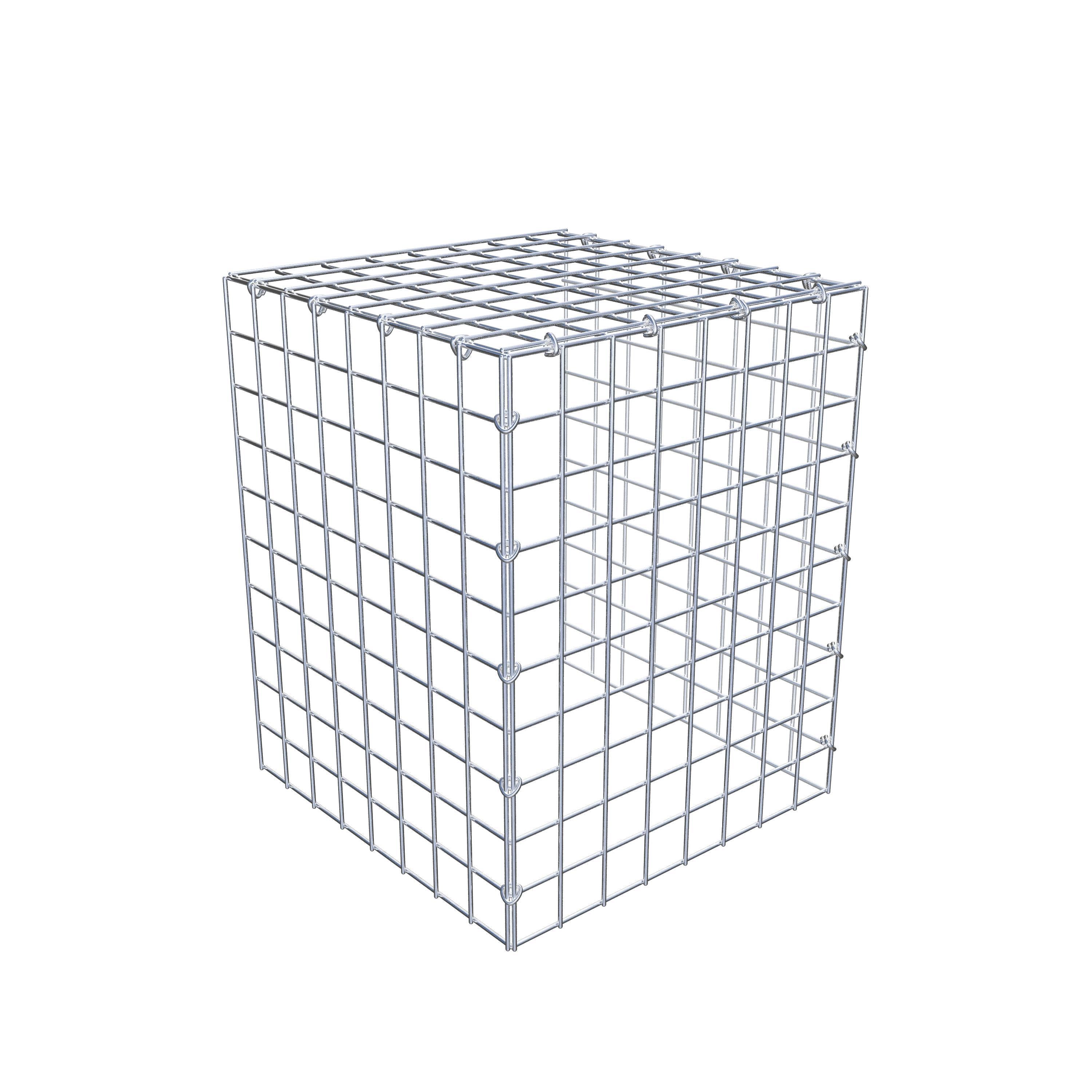 Gabion monté type 4 50 cm x 40 cm x 40 cm (L x H x P), maillage 5 cm x 5 cm, anneau en C