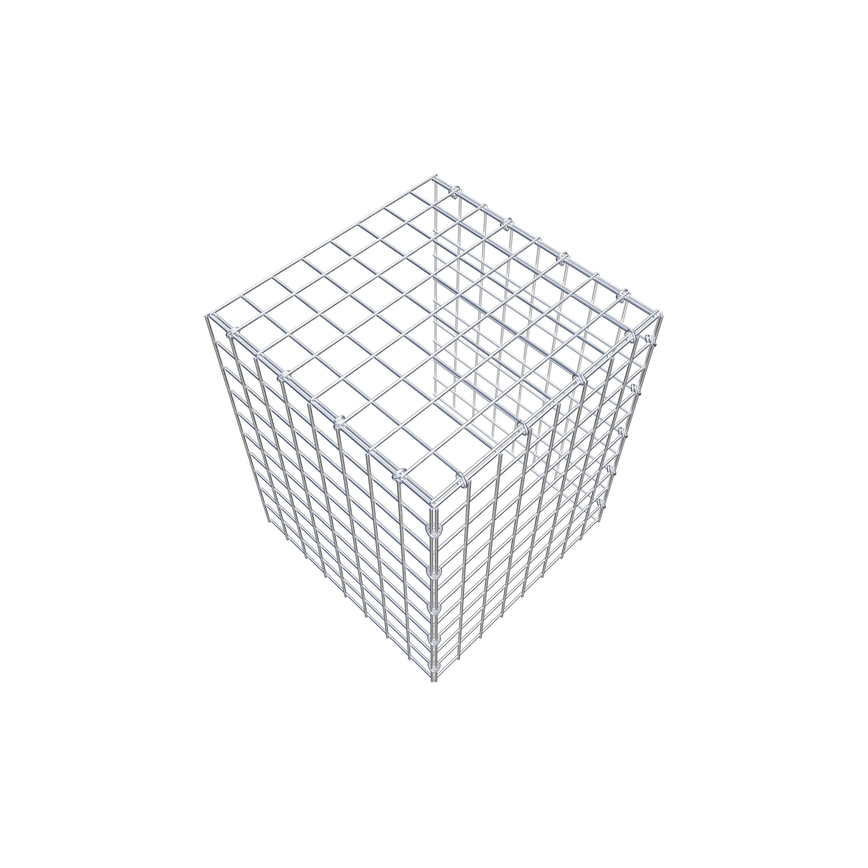 Gabion monté type 4 50 cm x 40 cm x 40 cm (L x H x P), maillage 5 cm x 5 cm, anneau en C