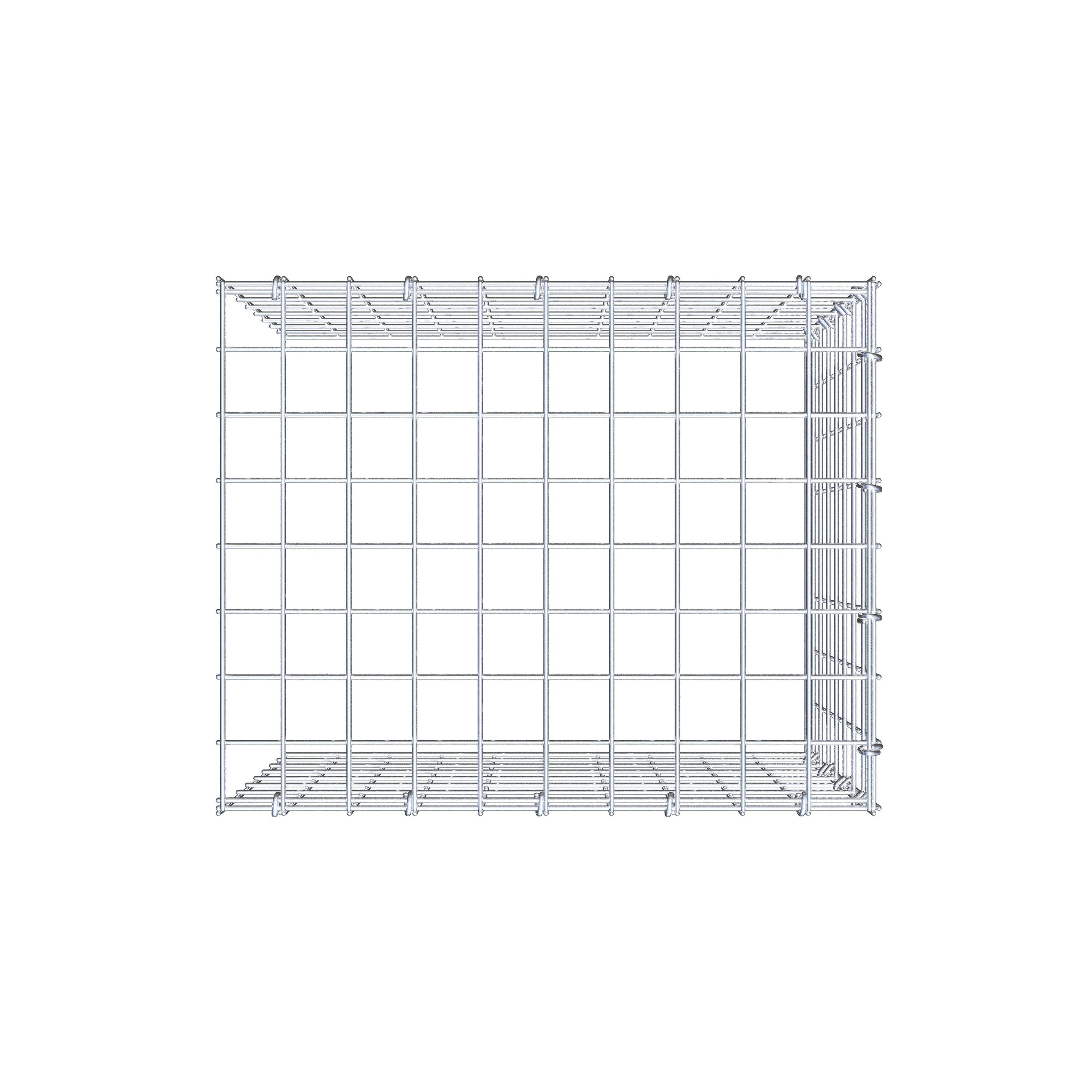 Gabion monté type 4 50 cm x 40 cm x 40 cm (L x H x P), maillage 5 cm x 5 cm, anneau en C