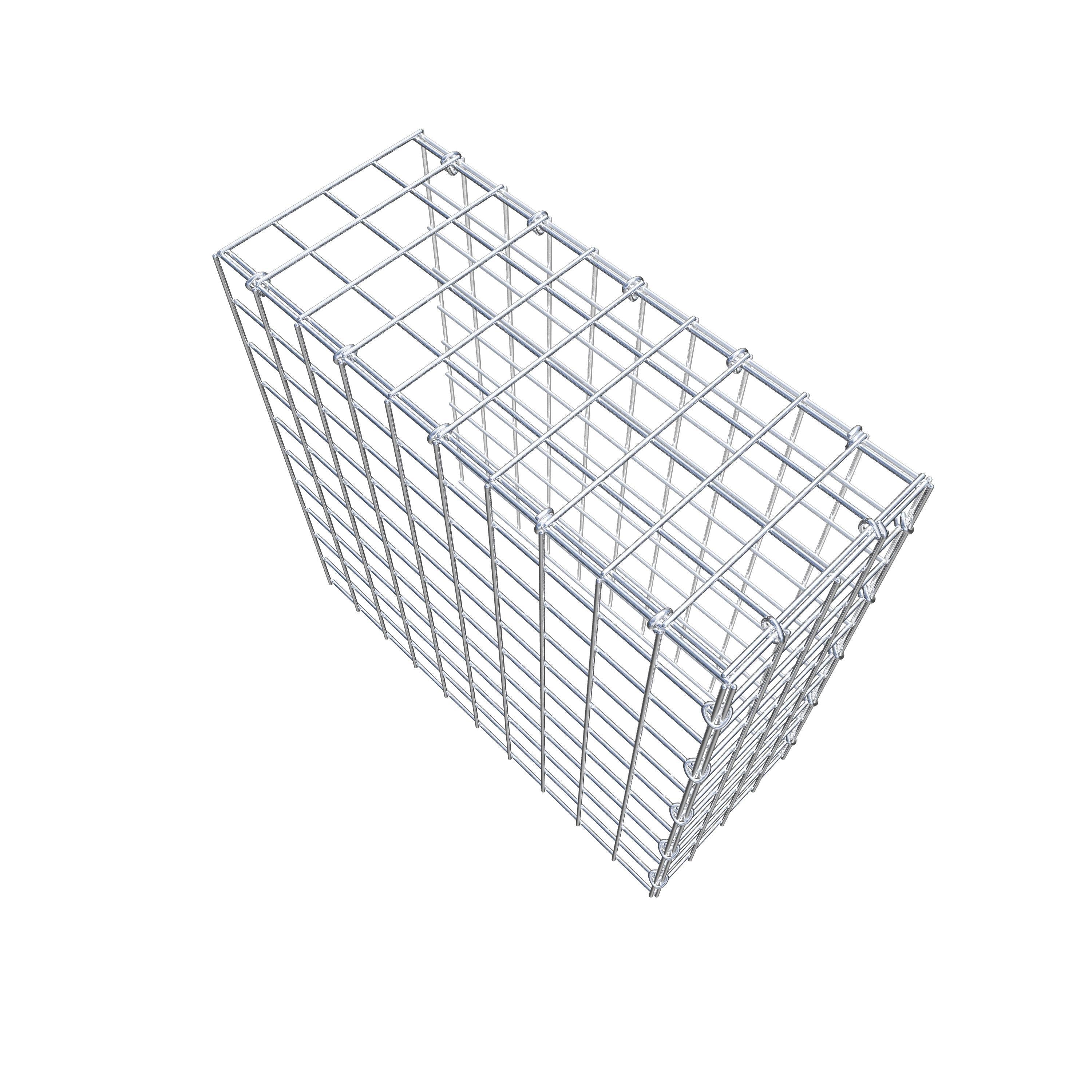 Gabion monté type 4 50 cm x 50 cm x 20 cm (L x H x P), maillage 5 cm x 5 cm, anneau en C