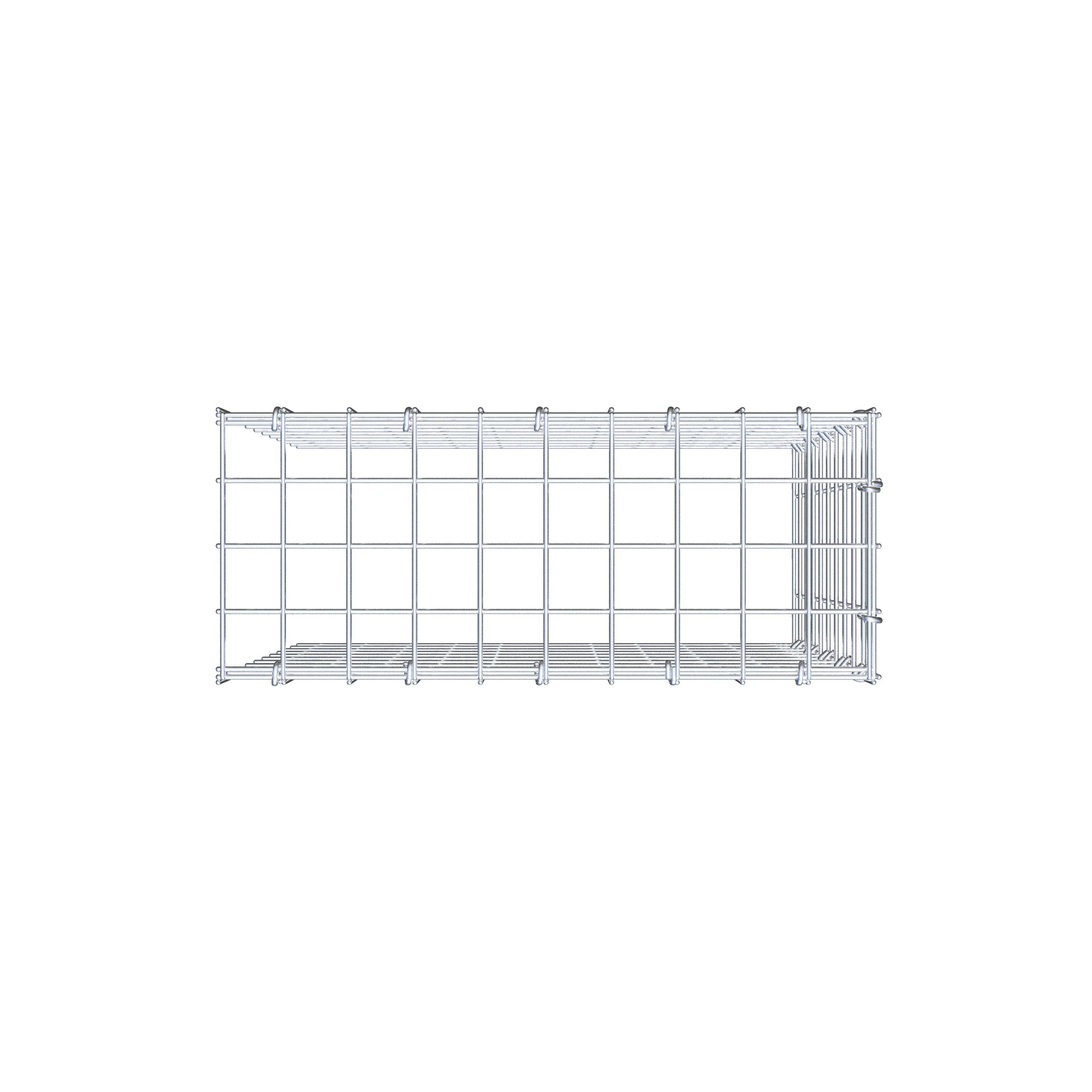 Gabion monté type 4 50 cm x 50 cm x 20 cm (L x H x P), maillage 5 cm x 5 cm, anneau en C