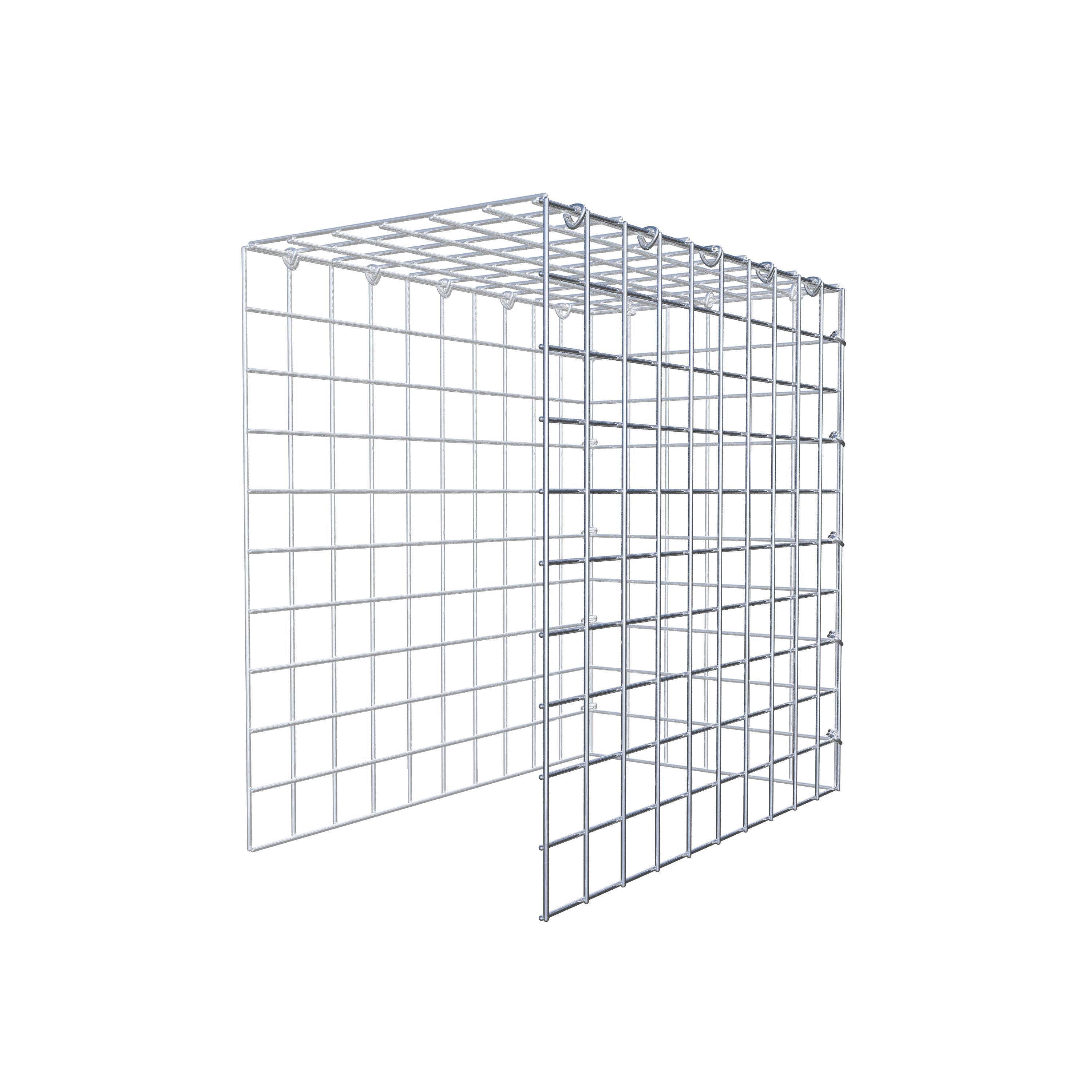 Gabion monté type 4 50 cm x 50 cm x 30 cm (L x H x P), maillage 5 cm x 5 cm, anneau en C